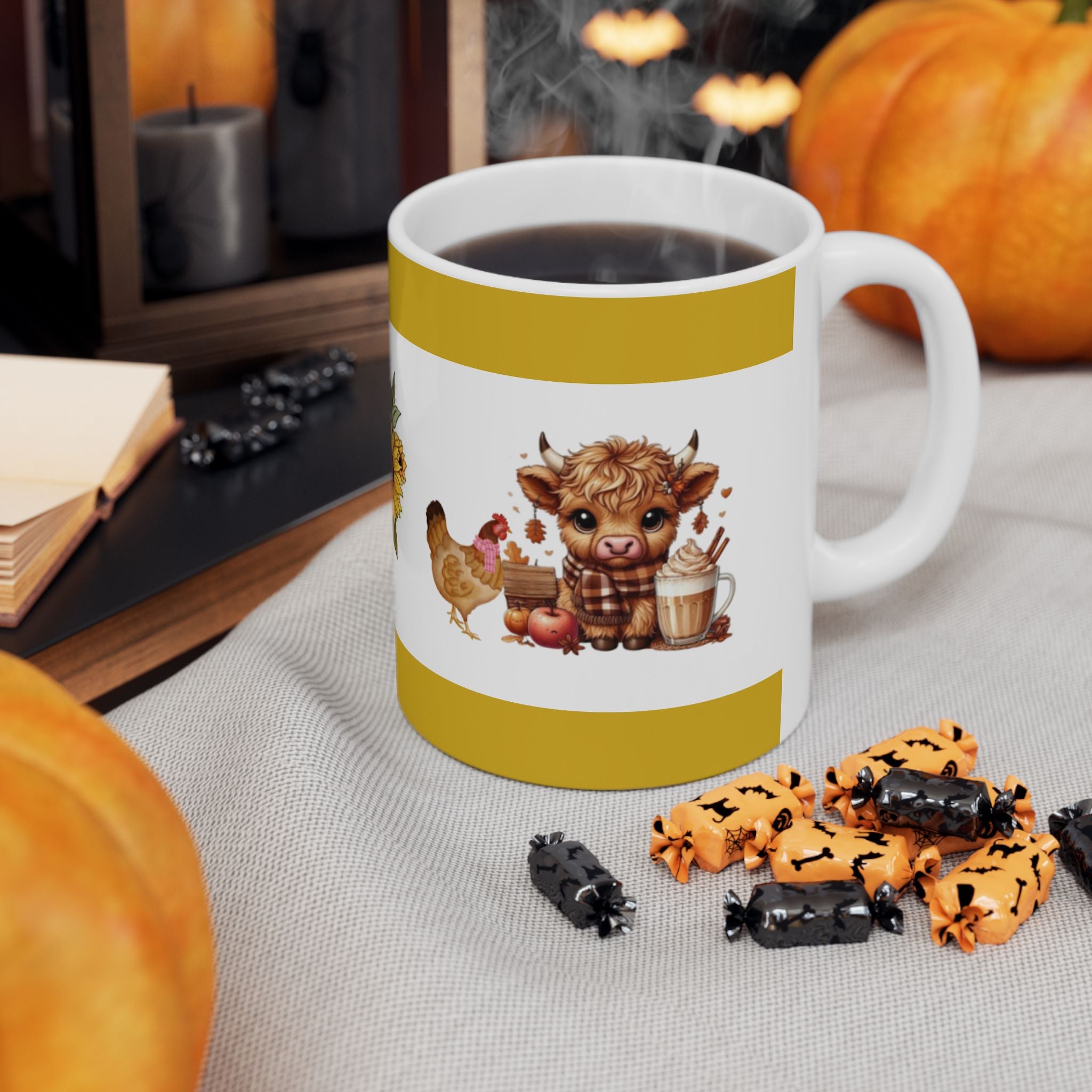 Sunflower & Friends Ceramic Mug, Coffee Mug Gift, Rustic Farmhouse Mug, Sunflower Lover Mug