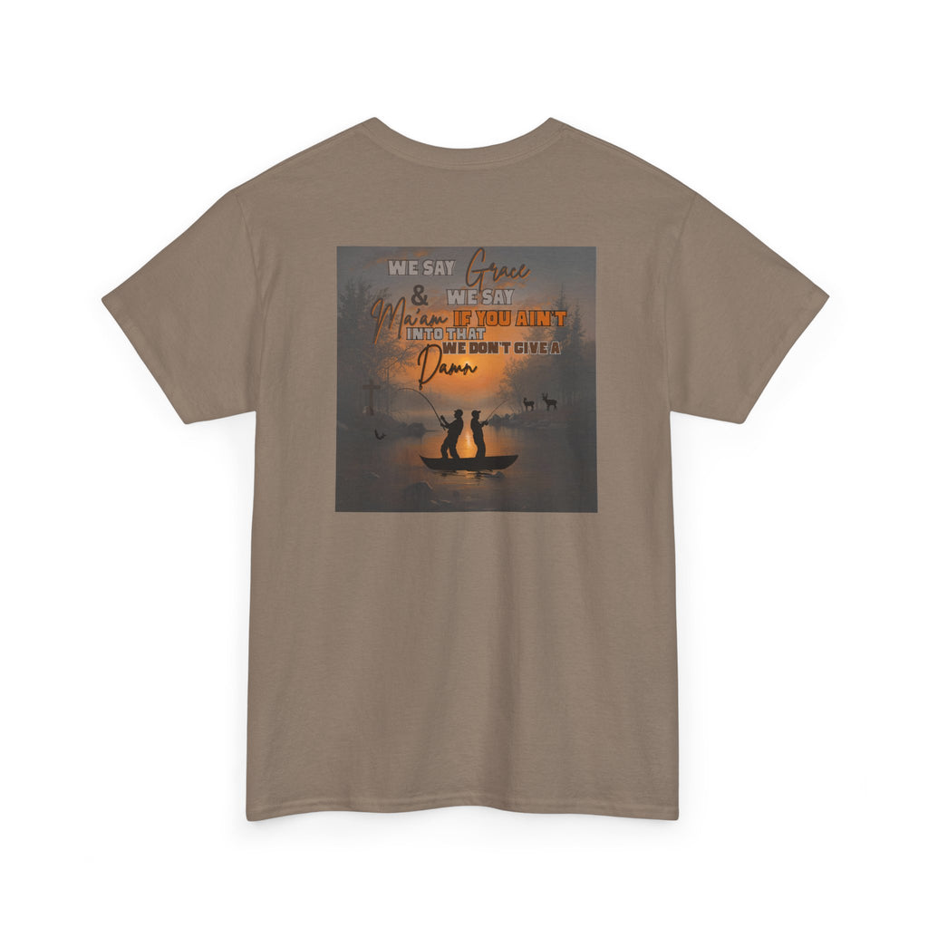 Men Heavy Cotton Tee, Cozy Nature Themed Shirt, Perfect for Camping Trips, Great Gift for Outdoor Lovers, Rustic Fall Style
