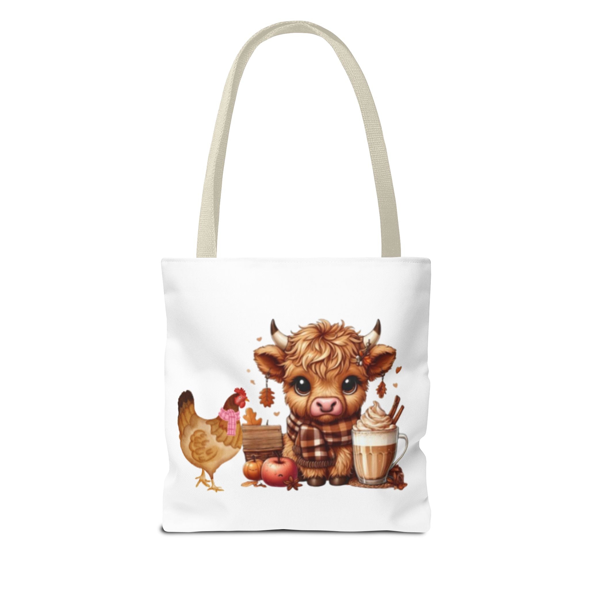 Friends- Cute Cow & Chicken Tote Bag for Farm Lovers, Harvest Market Bag