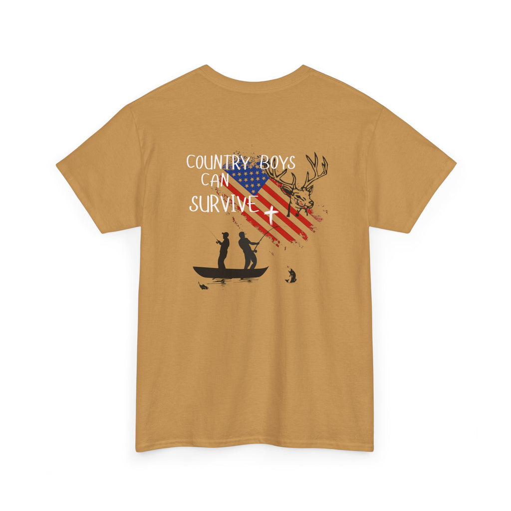 Men Country Boys Can Survive Heavy Cotton Tee, Casual Vintage Tee, Country Style Shirt, Gift for Outdoorsy Friends, Hunting [...]