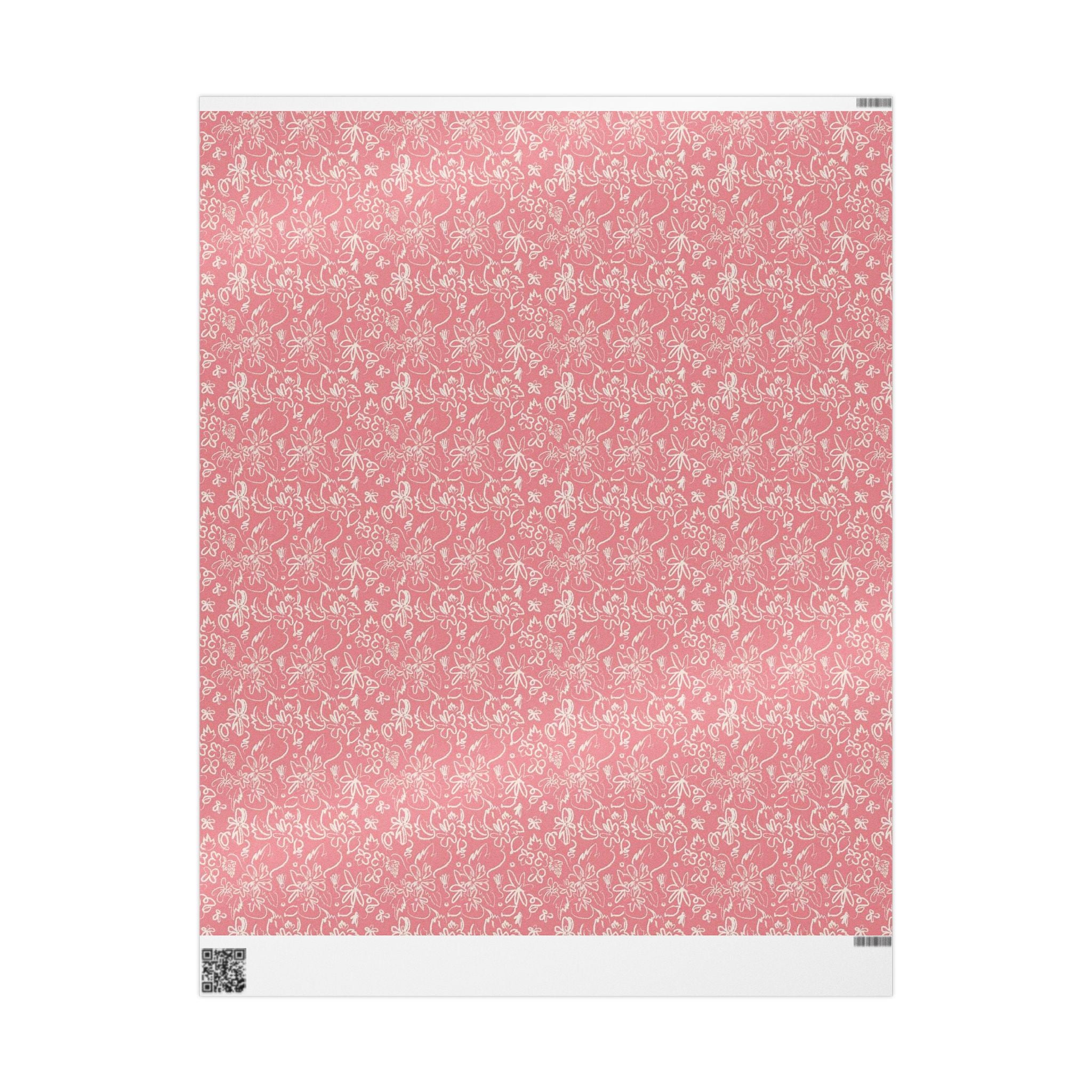 Soft Pink Floral Wrapping Paper for All Occasions, Gift Wrap, Party Decor, Eco-Friendly Gift Wrap, Birthday, Wedding, Holiday Gifts