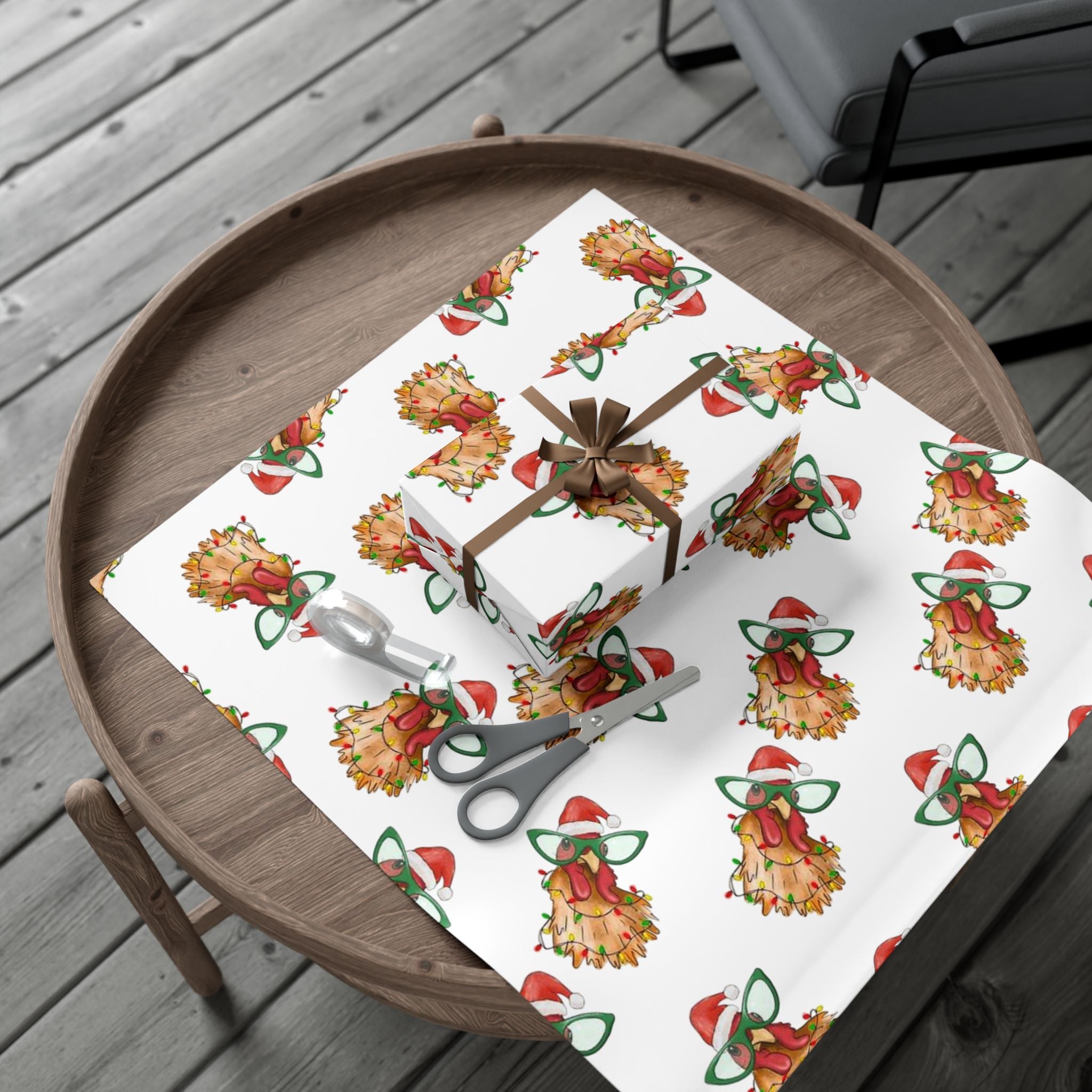 Gift Wrap Paper - Christmas Chicken
