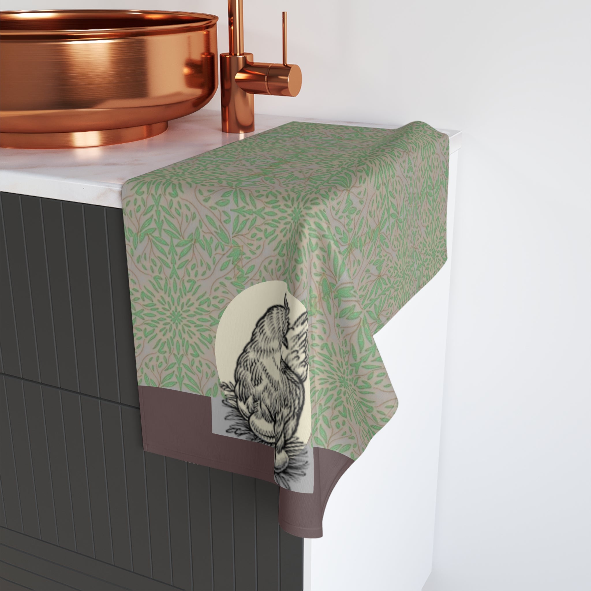 Vintage Look Chicken Kitchen Hand Towel