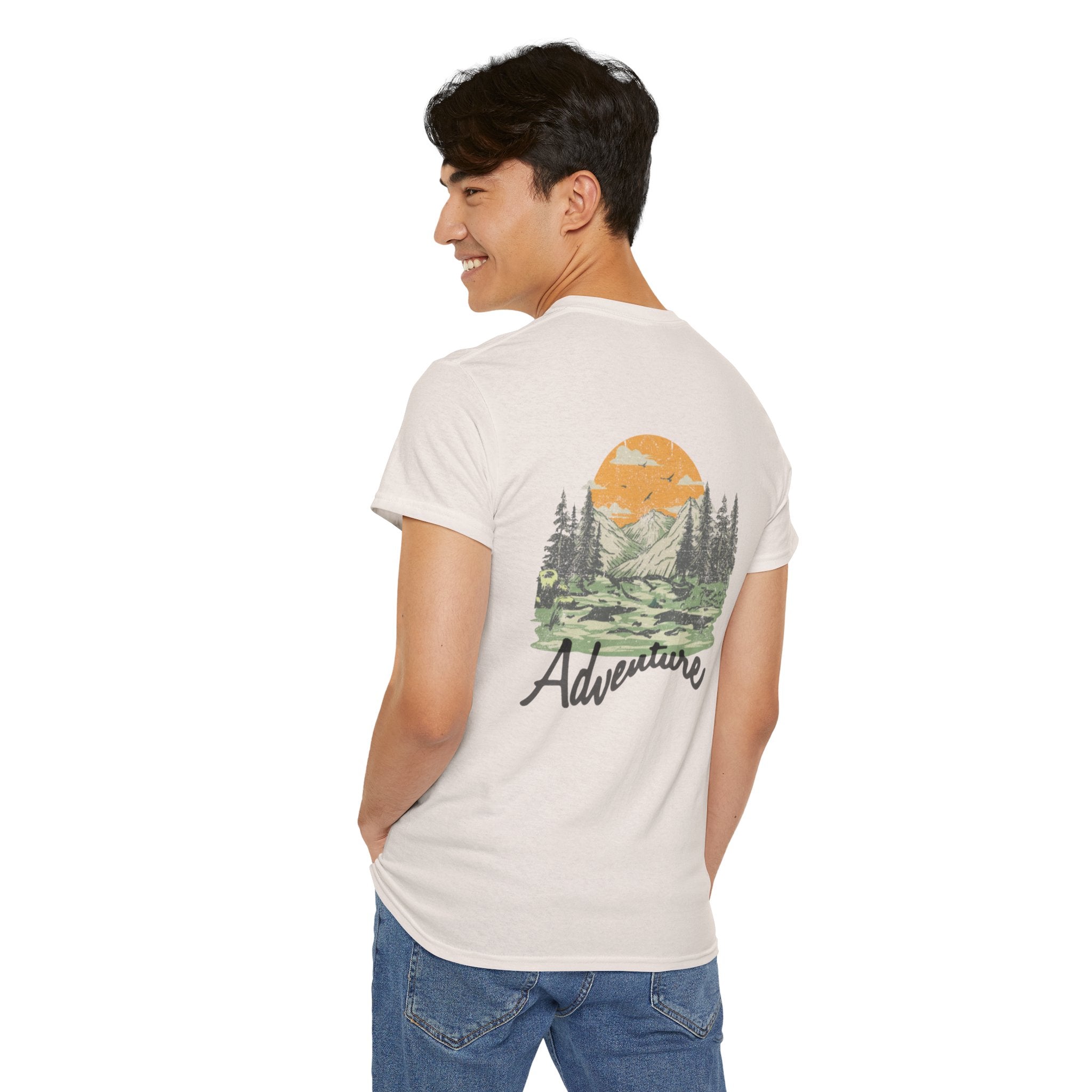 Adventure  Heavy Cotton Tee - Nature-Inspired Graphic T-Shirt for Outdoor Enthusiasts
