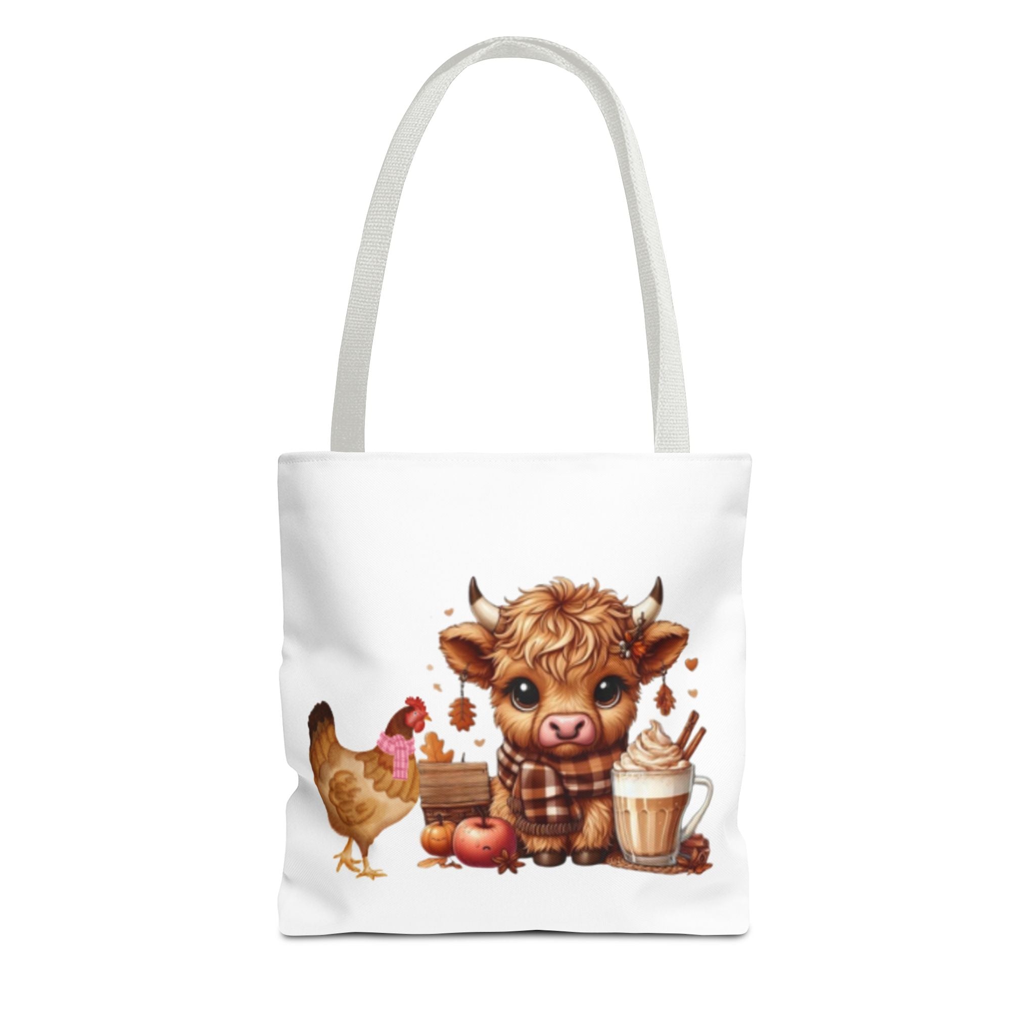 Friends- Cute Cow & Chicken Tote Bag for Farm Lovers, Harvest Market Bag