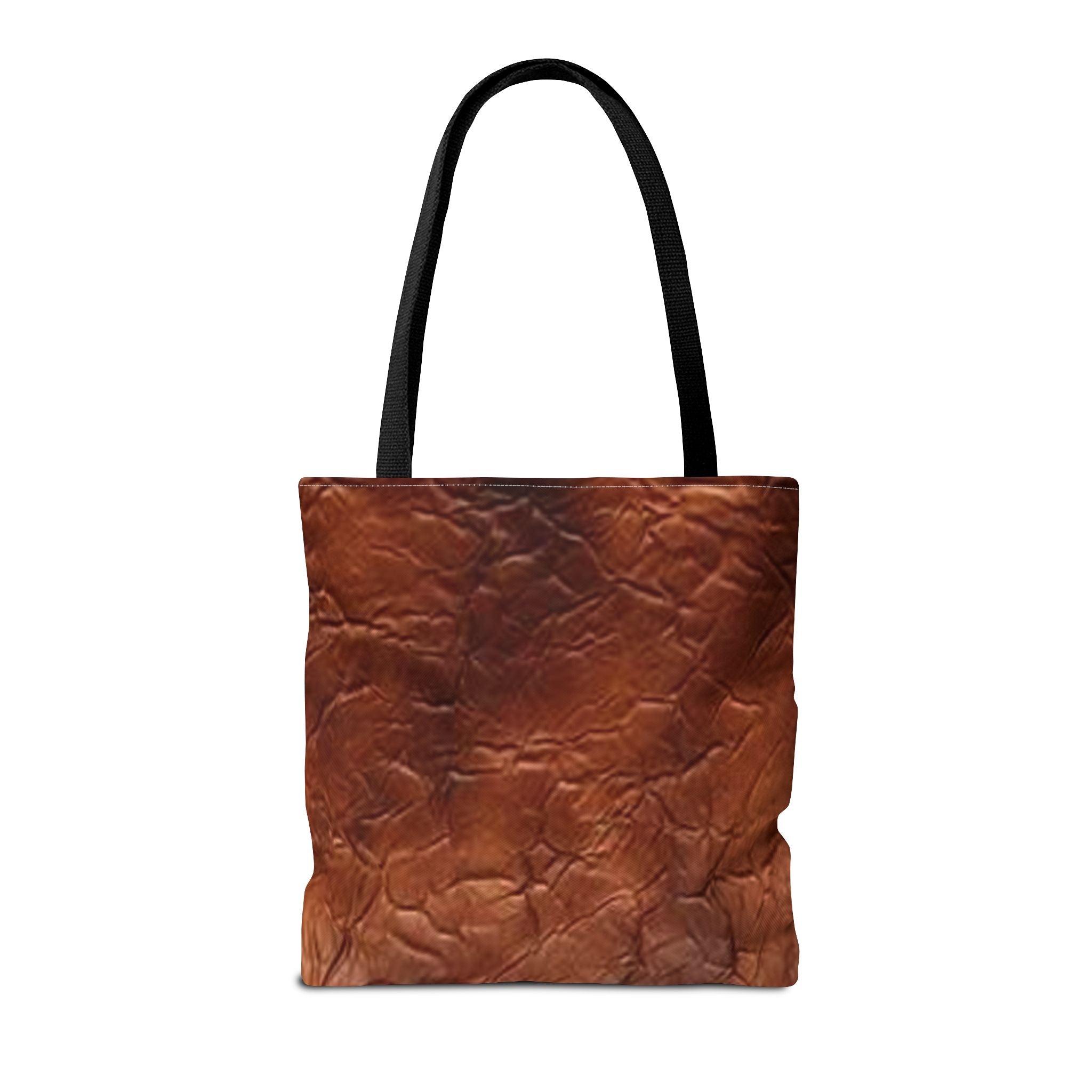 Canvas Tote Bag - Bison Leather Print Eco-Friendly Carryall for Everyday Use