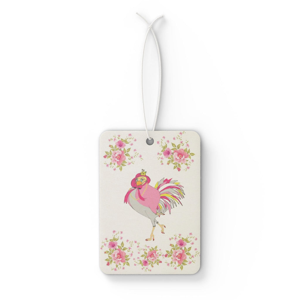 Colorful Floral Car Air Freshener | Pink Chicken