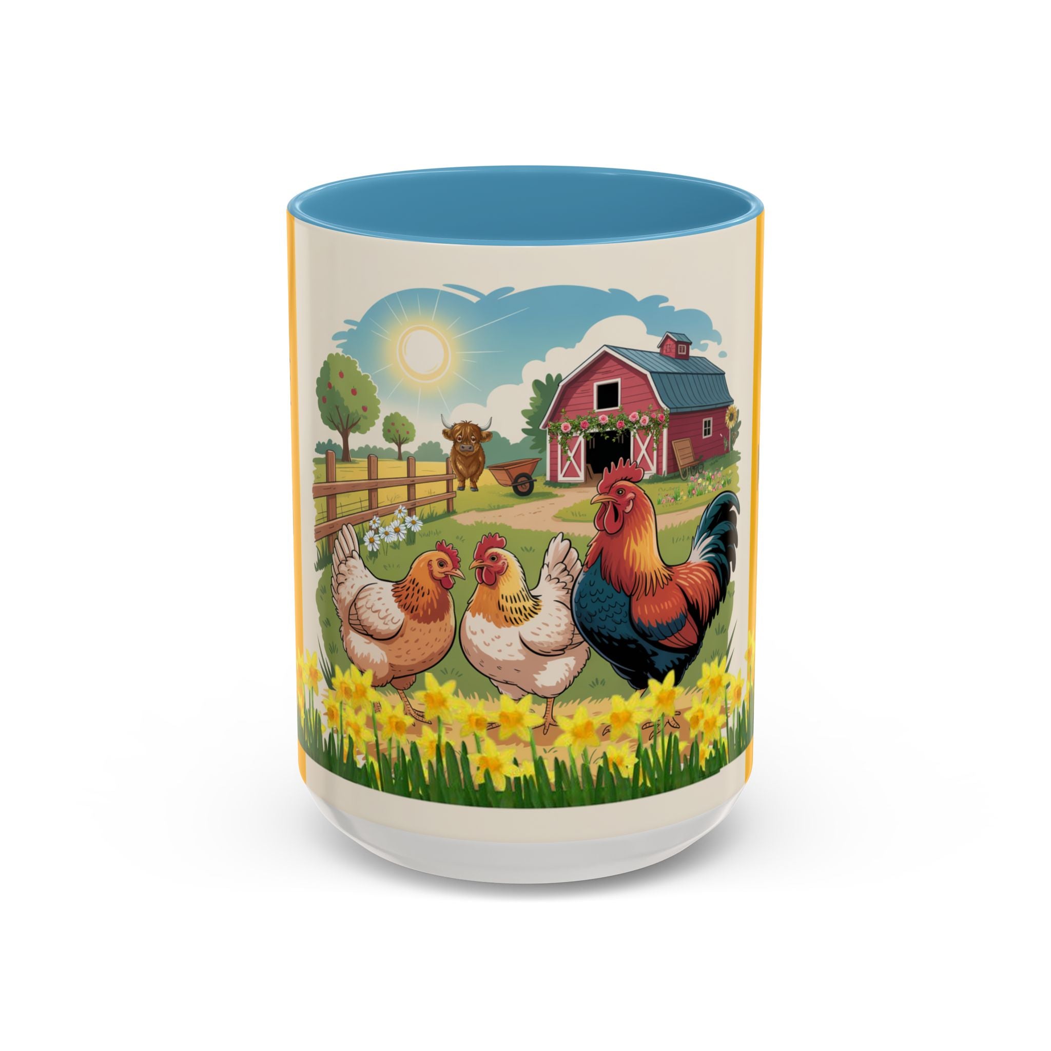 Farmhouse Chic Accent Coffee Mug - "And My Coffee" Design