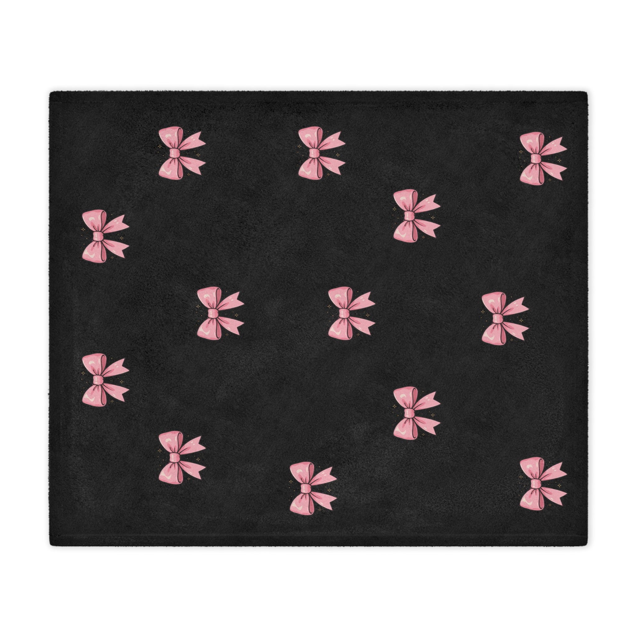 Pink Bow Minky Blanket