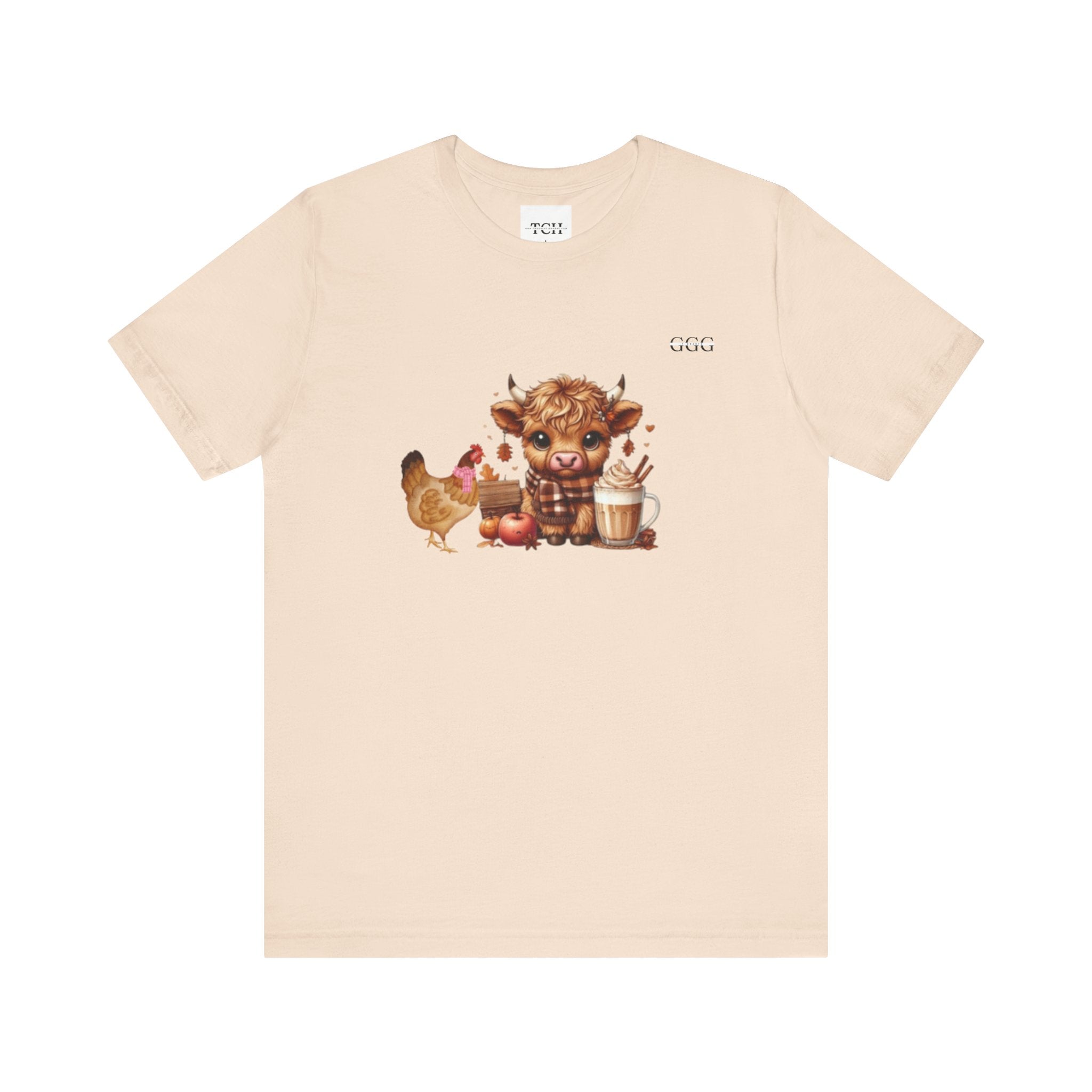 Adorable Farm Animal Tee, Cute Cow and Chicken T-Shirt, Animal Lover Gift, Funny Farm Shirt, Casual Everyday Wear