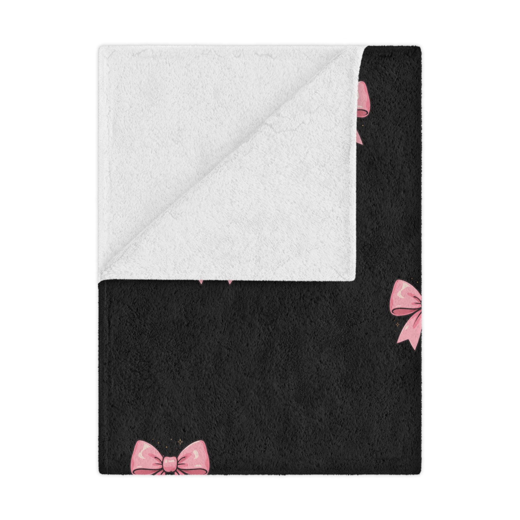 Pink Bow Minky Blanket