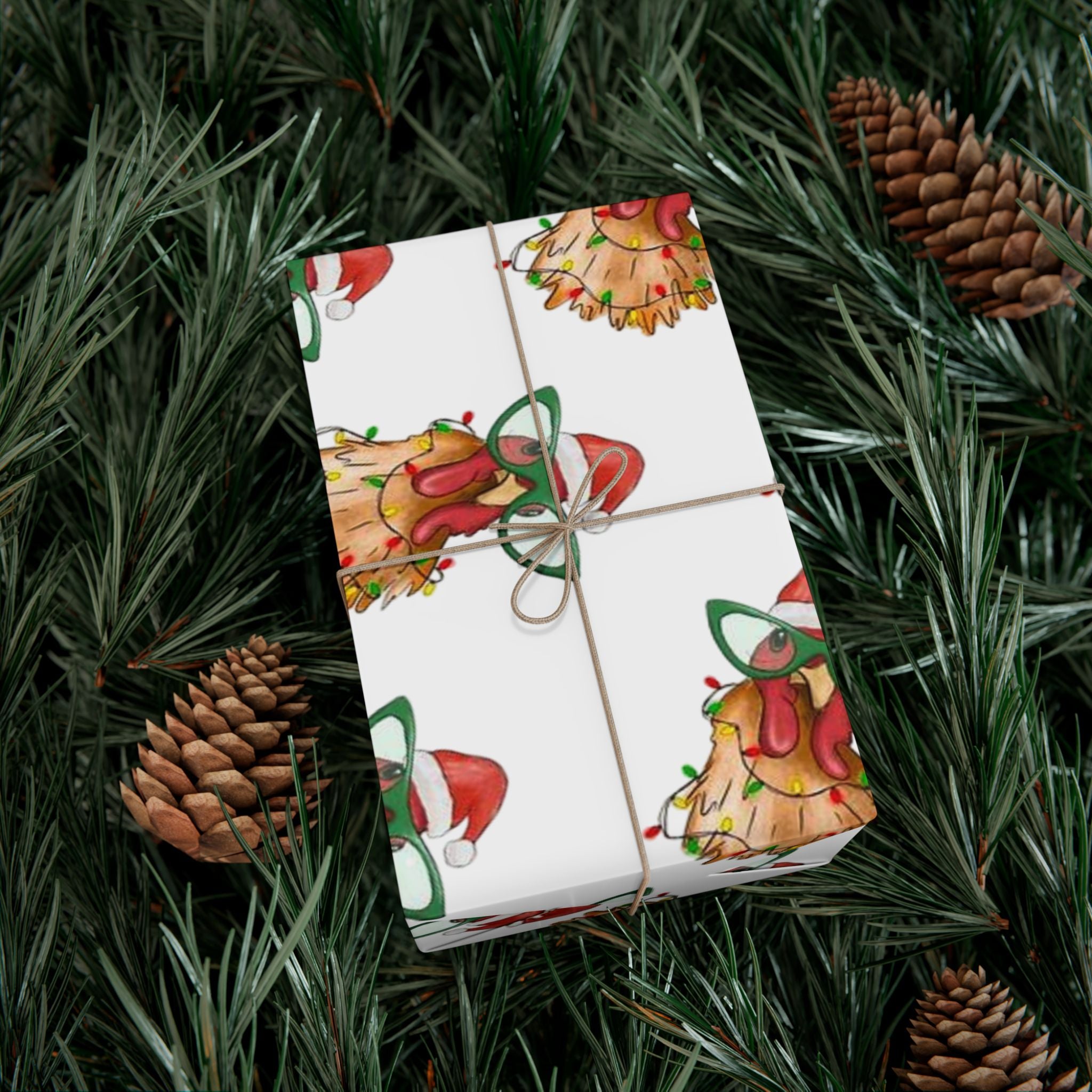 Gift Wrap Paper - Christmas Chicken