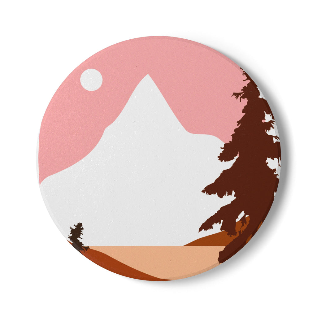 Mountain Sunset Ceramic Coaster