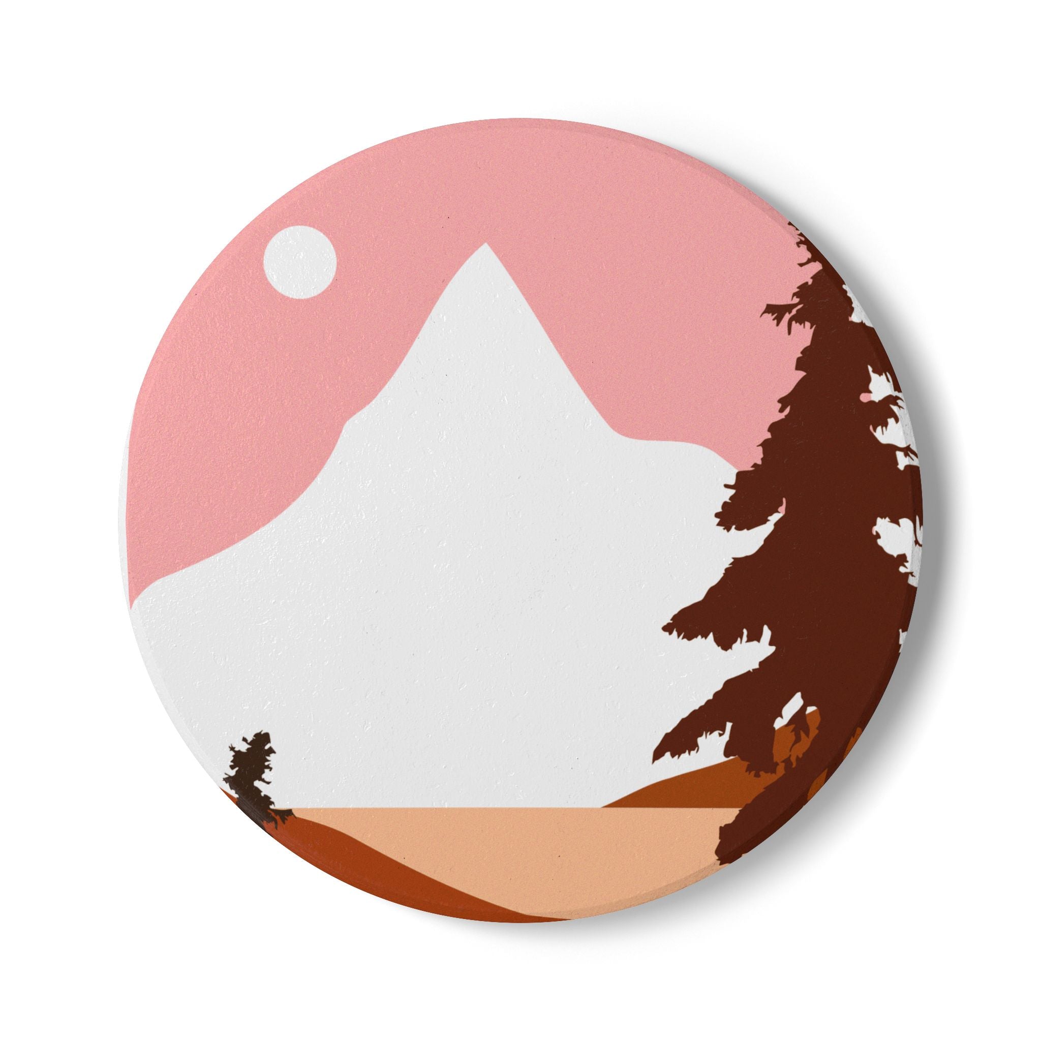 Mountain Sunset Ceramic Coaster