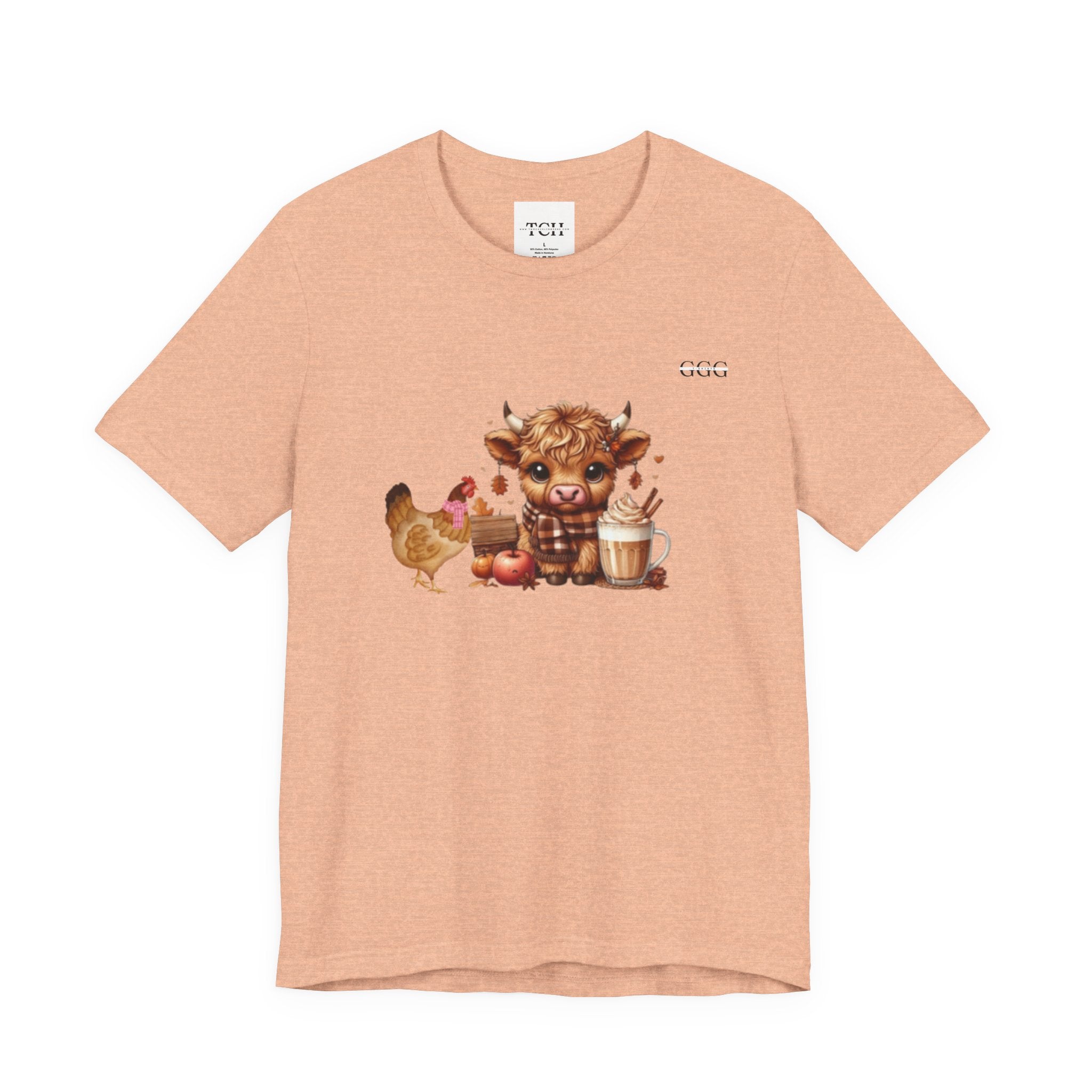 Adorable Farm Animal Tee, Cute Cow and Chicken T-Shirt, Animal Lover Gift, Funny Farm Shirt, Casual Everyday Wear