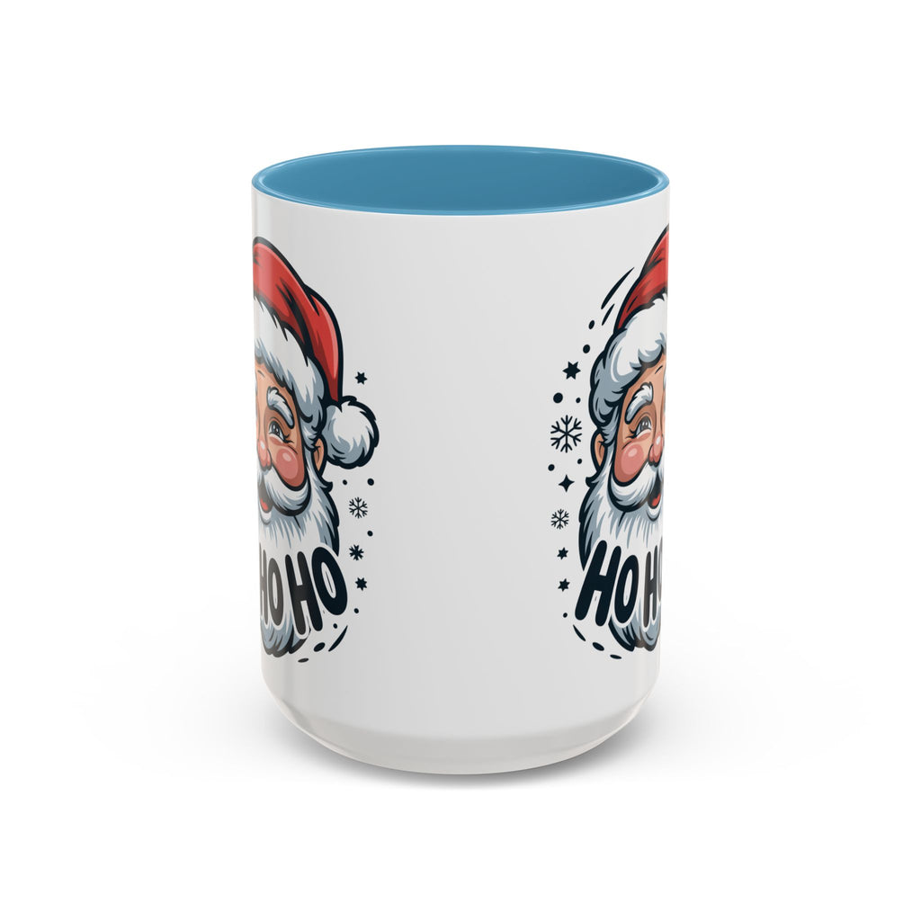 Santa "Ho Ho Ho" Accent Coffee Mug — Festive Holiday Christmas Gift (11/15oz)
