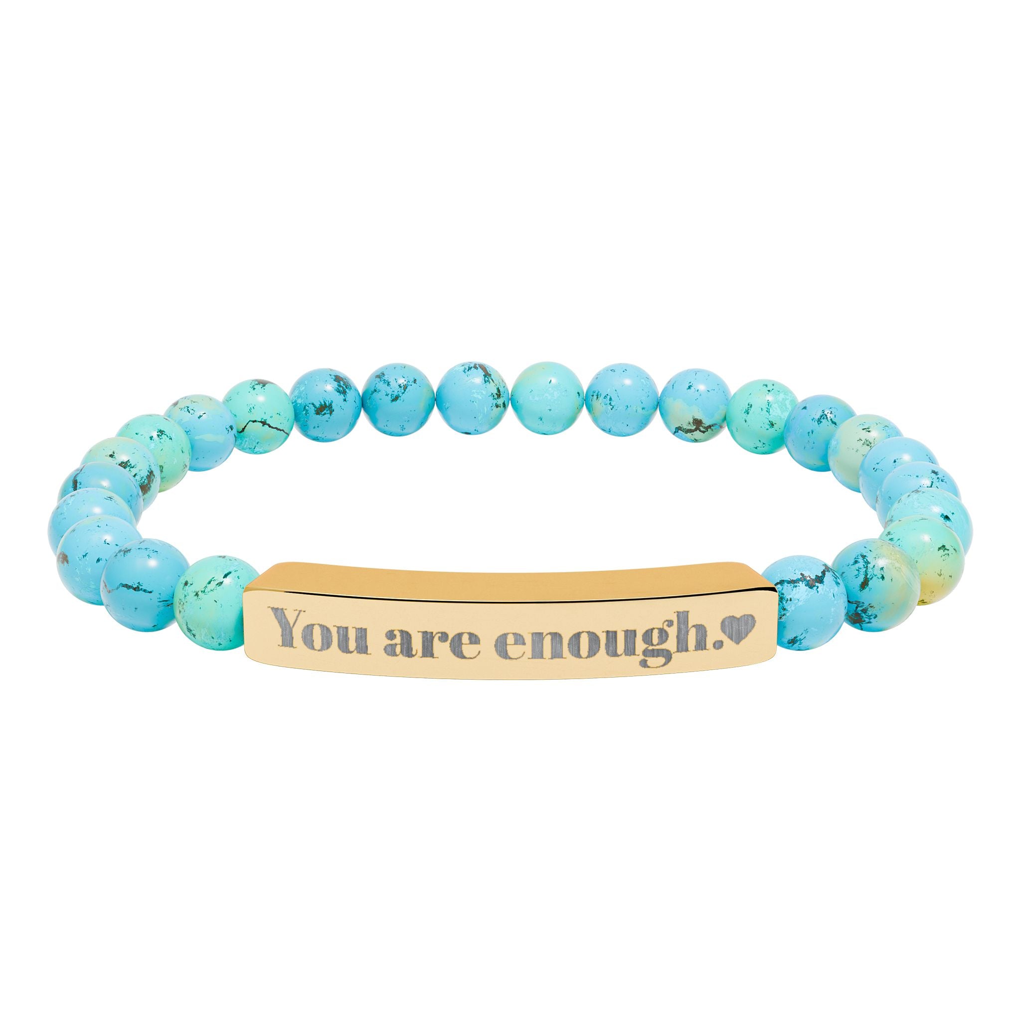Natural Stone Stretch Bar Bracelet (You Are Enough) | Self-Love Jewelry, Motivational Gift, Affirmation Bracelet, Mindfulness [...]