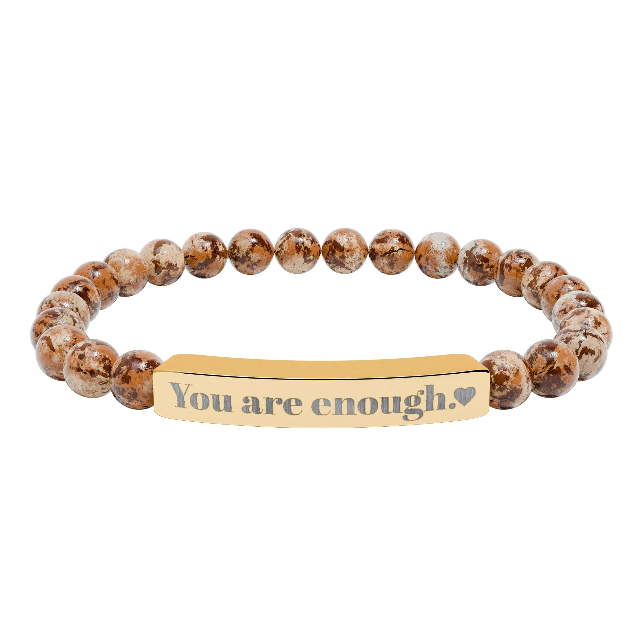 Natural Stone Stretch Bar Bracelet (You Are Enough) | Self-Love Jewelry, Motivational Gift, Affirmation Bracelet, Mindfulness [...]