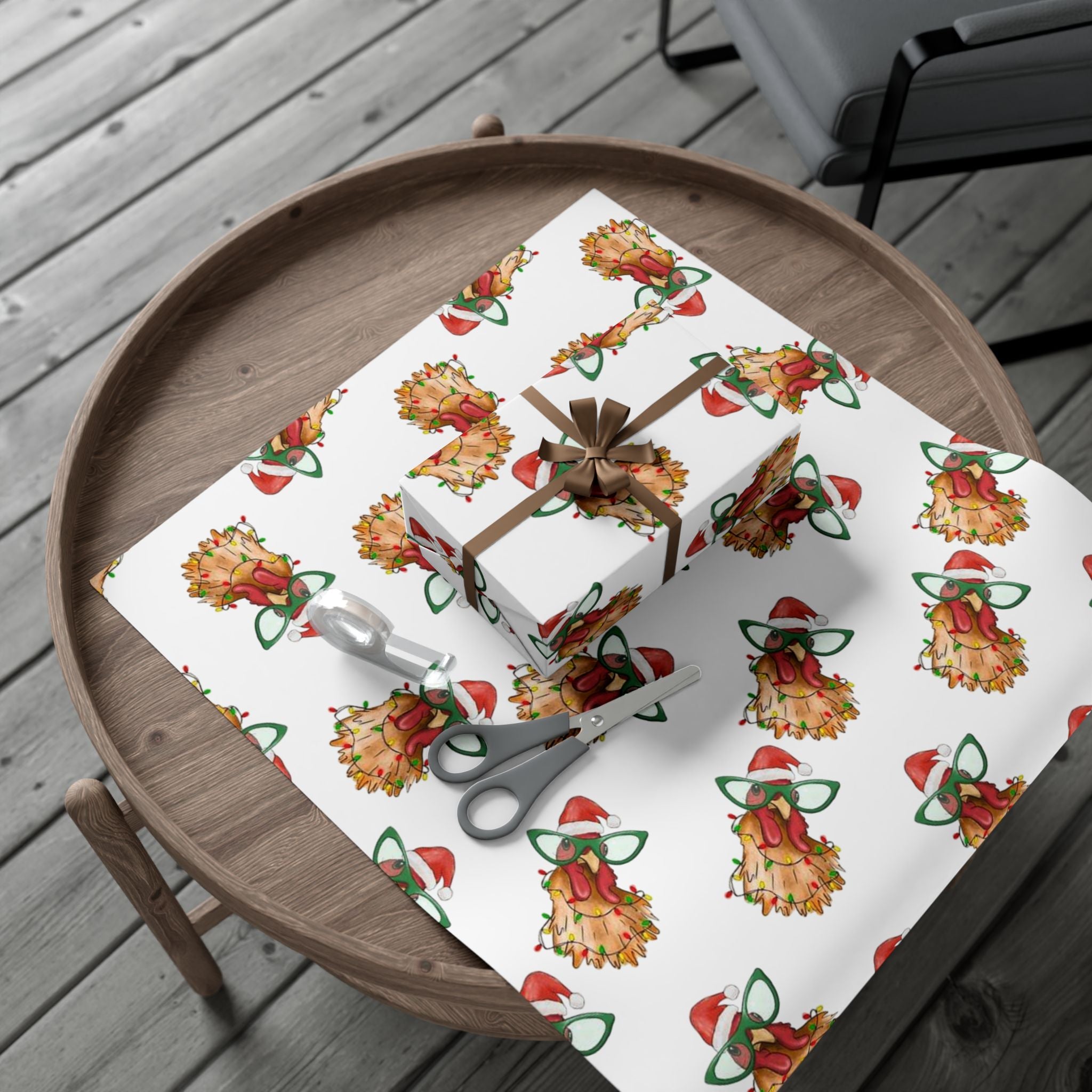 Gift Wrap Paper - Christmas Chicken
