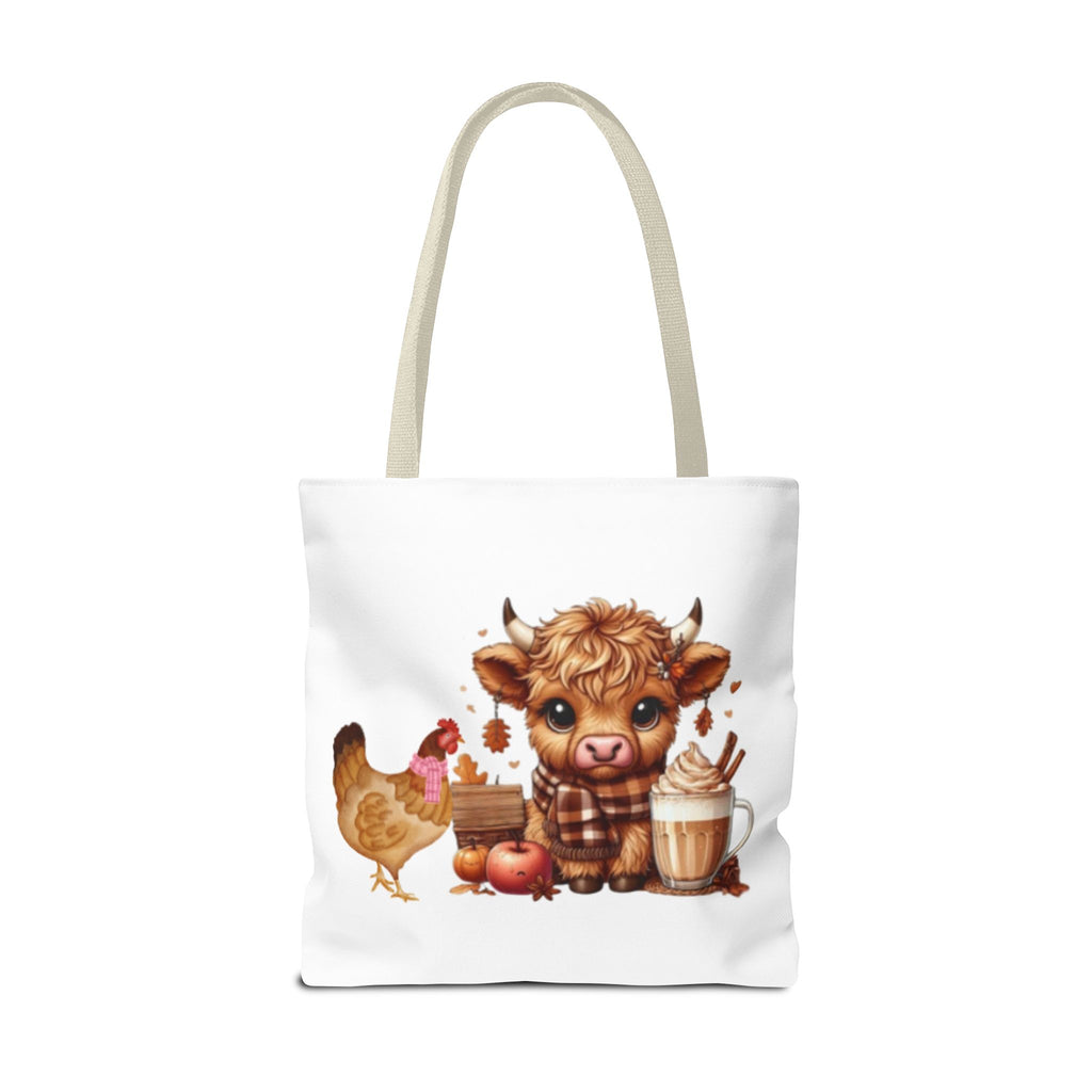 Friends- Cute Cow & Chicken Tote Bag for Farm Lovers, Harvest Market Bag