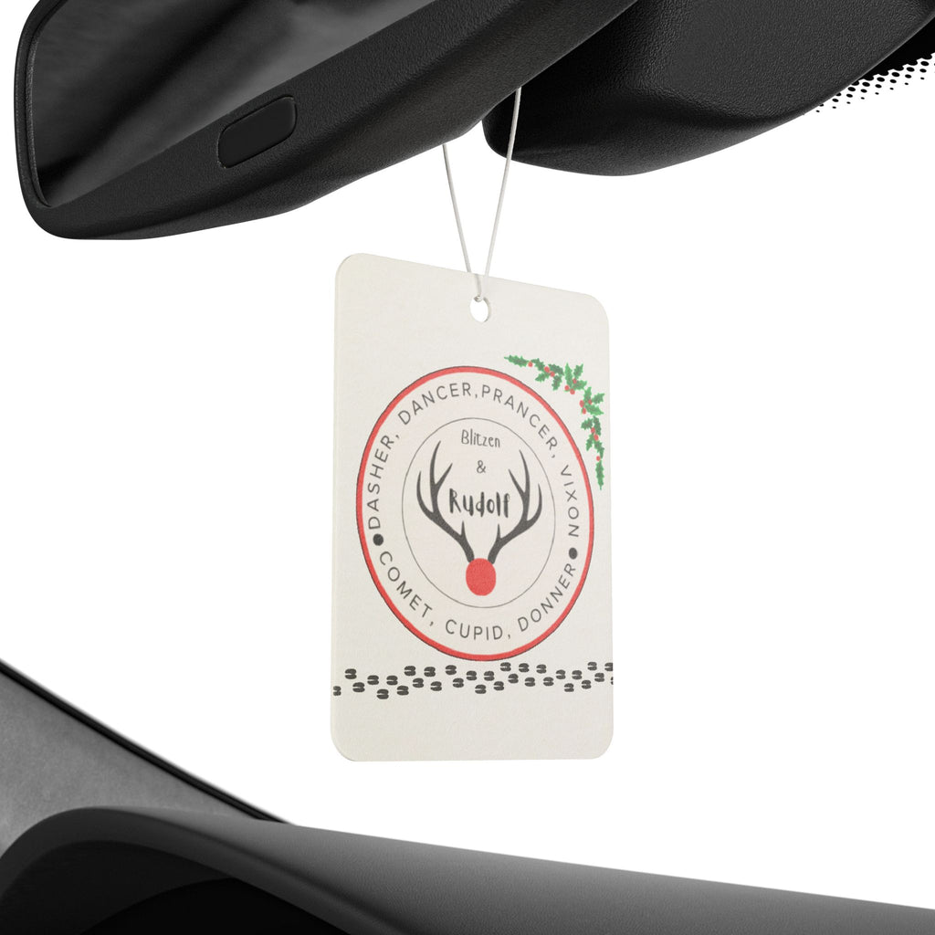 Reindeer Rudolph Car Air Freshener — Christmas Scented Holiday Ornament