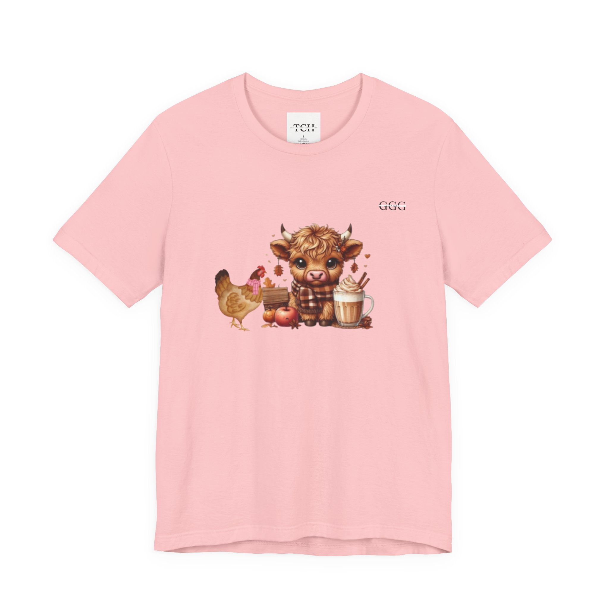 Adorable Farm Animal Tee, Cute Cow and Chicken T-Shirt, Animal Lover Gift, Funny Farm Shirt, Casual Everyday Wear