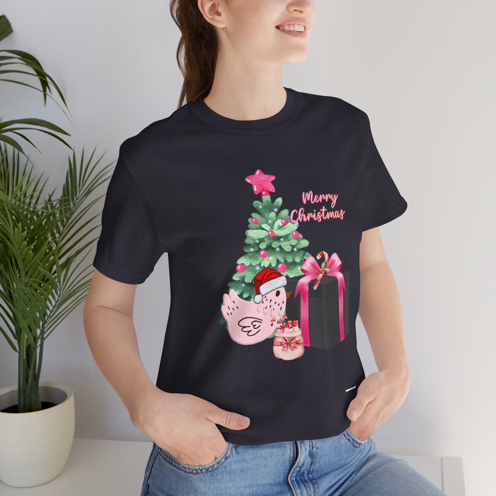 Pink Christmas Chick Tee, Merry Christmas Shirt