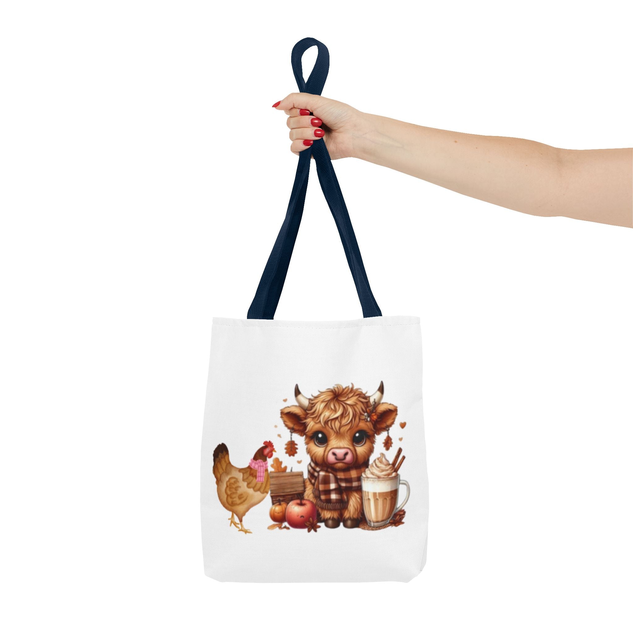 Friends- Cute Cow & Chicken Tote Bag for Farm Lovers, Harvest Market Bag