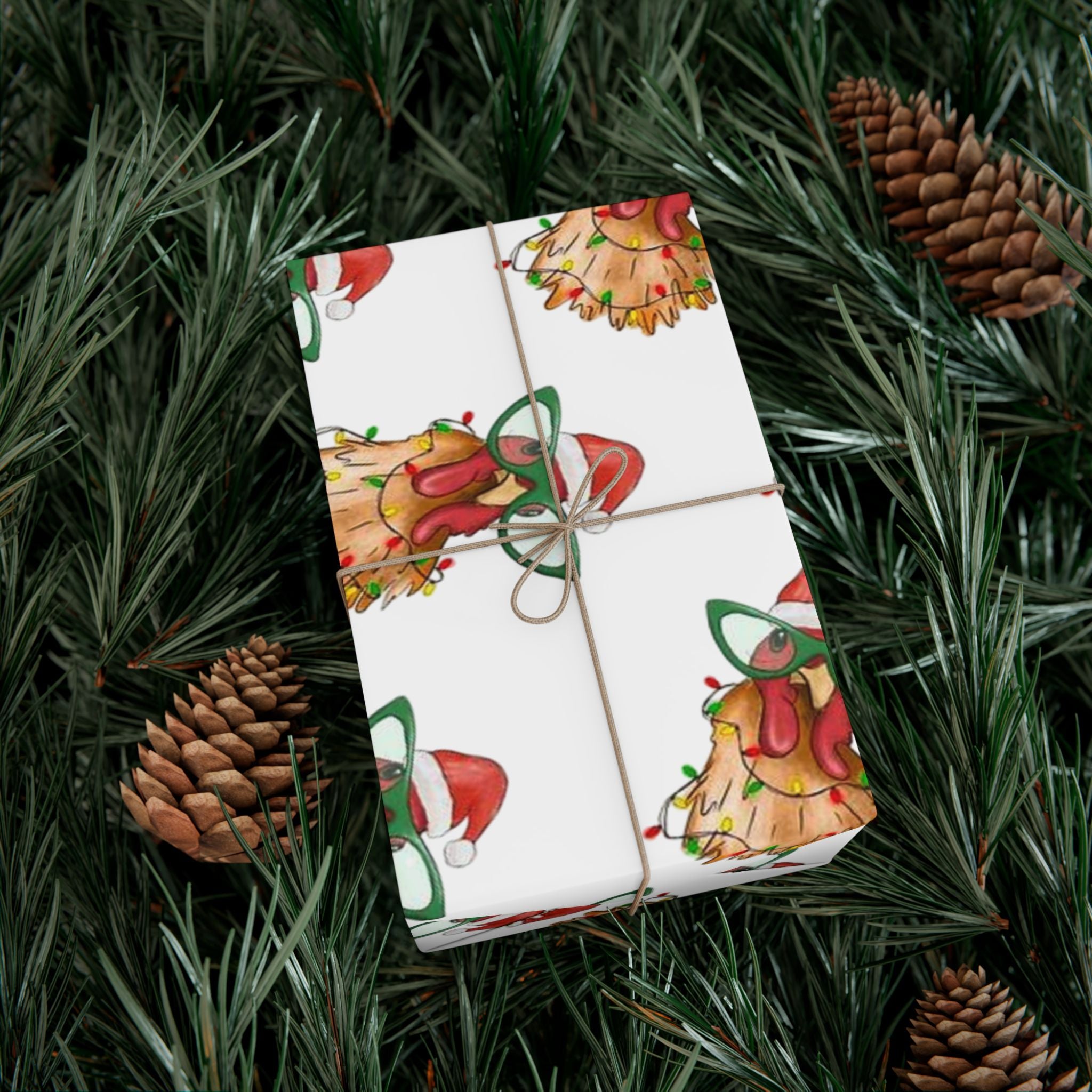 Gift Wrap Paper - Christmas Chicken