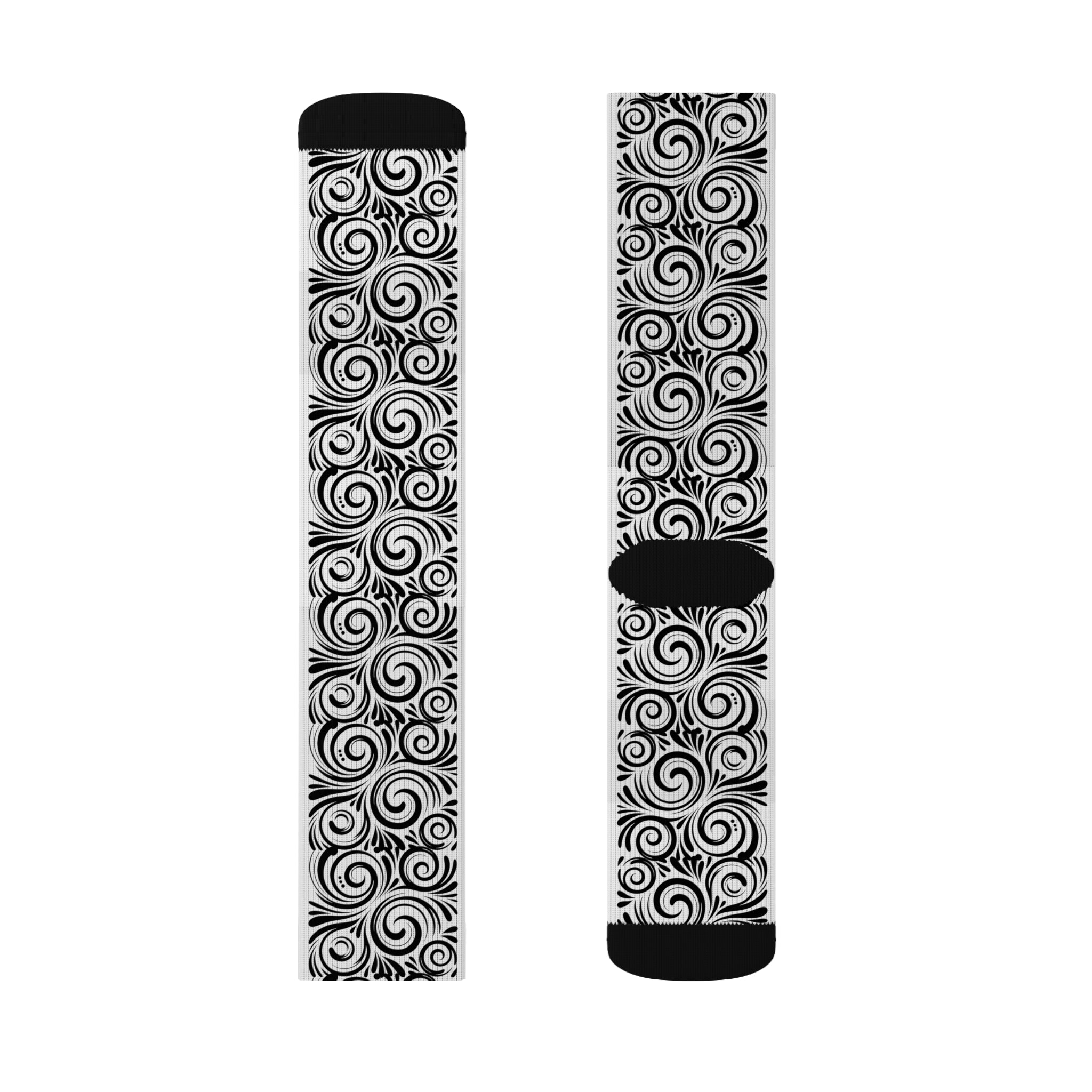 Abstract Swirl Sublimation Socks - Stylish and Comfortable Footwear