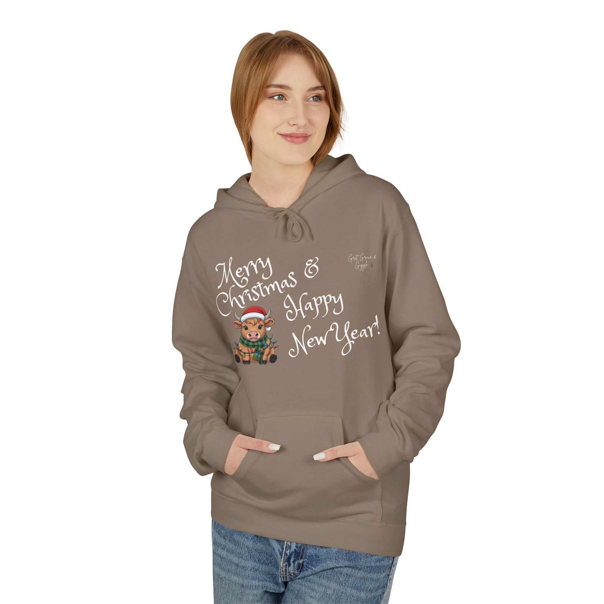 Moo- Merry Christmas & Happy New Year sweat shirt