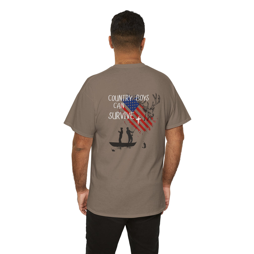 Men Country Boys Can Survive Heavy Cotton Tee, Casual Vintage Tee, Country Style Shirt, Gift for Outdoorsy Friends, Hunting [...]
