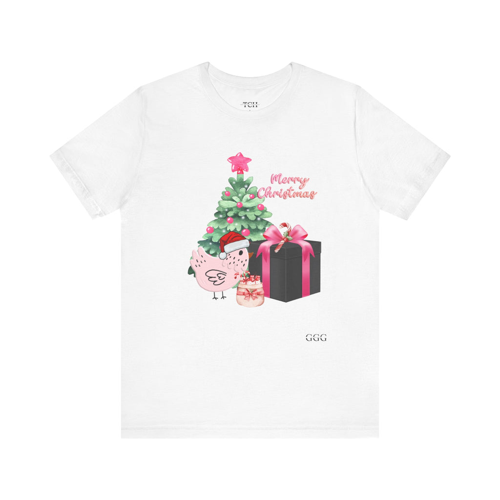Pink Christmas Chick Tee, Merry Christmas Shirt