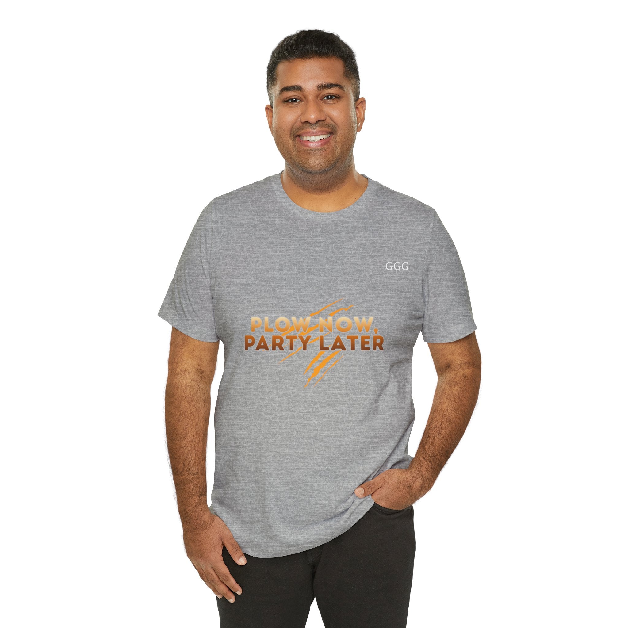 Plow Now Party Later Tee — Rustic Farm-to-Festival Graphic T-Shirt