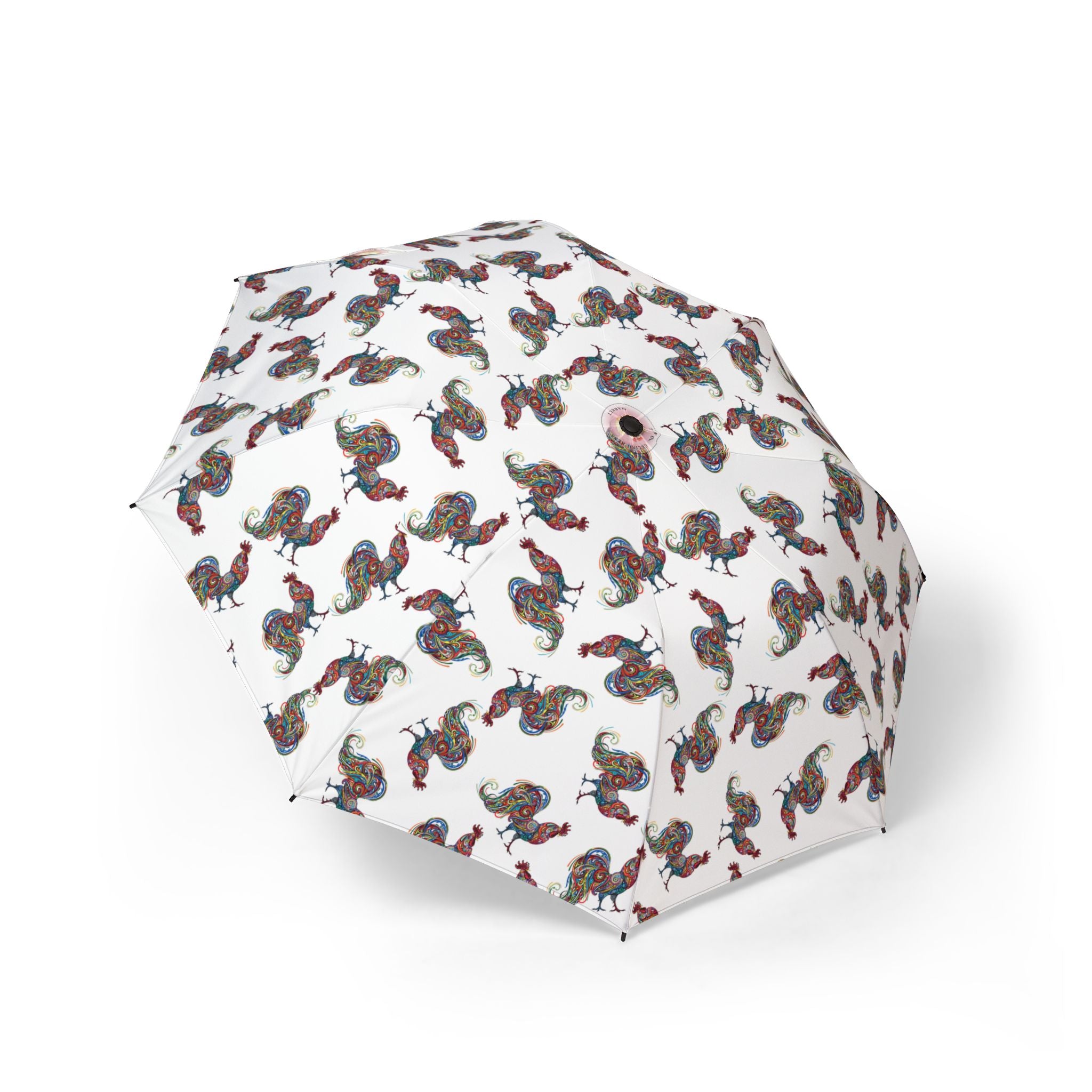 Whimsical Rooster Foldable Umbrella - Fun Design for Rainy Days, Travel Essentials, Unique Gift, Lightweight Outdoor Gear, Compact Sunshade