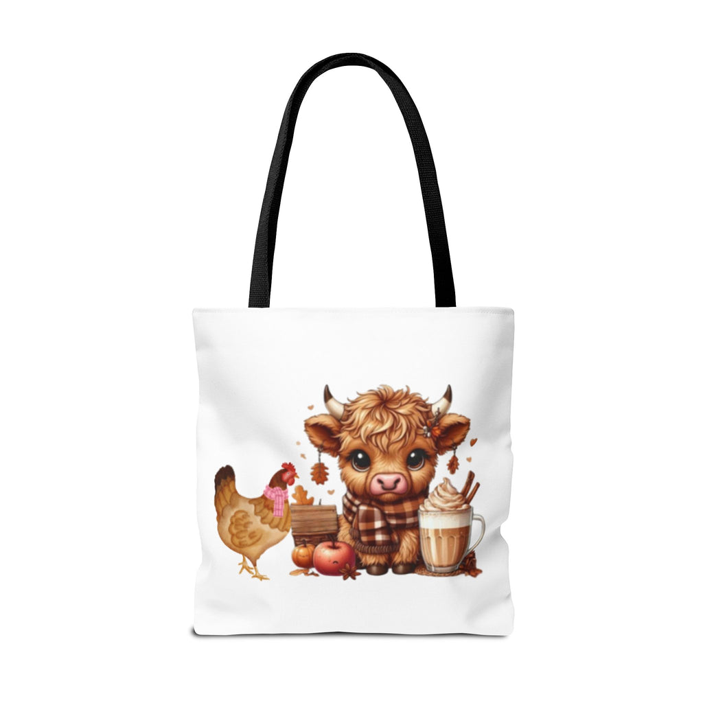 Friends- Cute Cow & Chicken Tote Bag for Farm Lovers, Harvest Market Bag