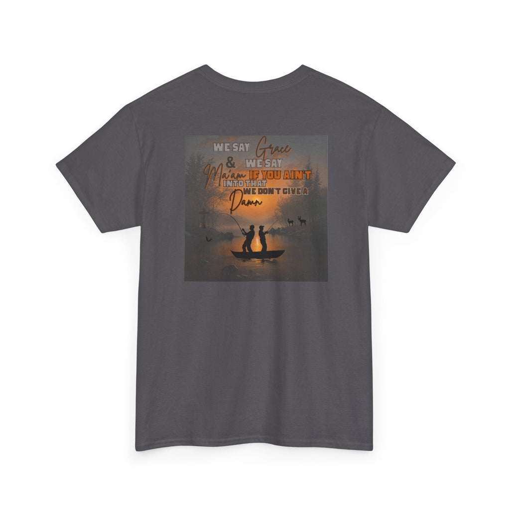 Men Heavy Cotton Tee, Cozy Nature Themed Shirt, Perfect for Camping Trips, Great Gift for Outdoor Lovers, Rustic Fall Style