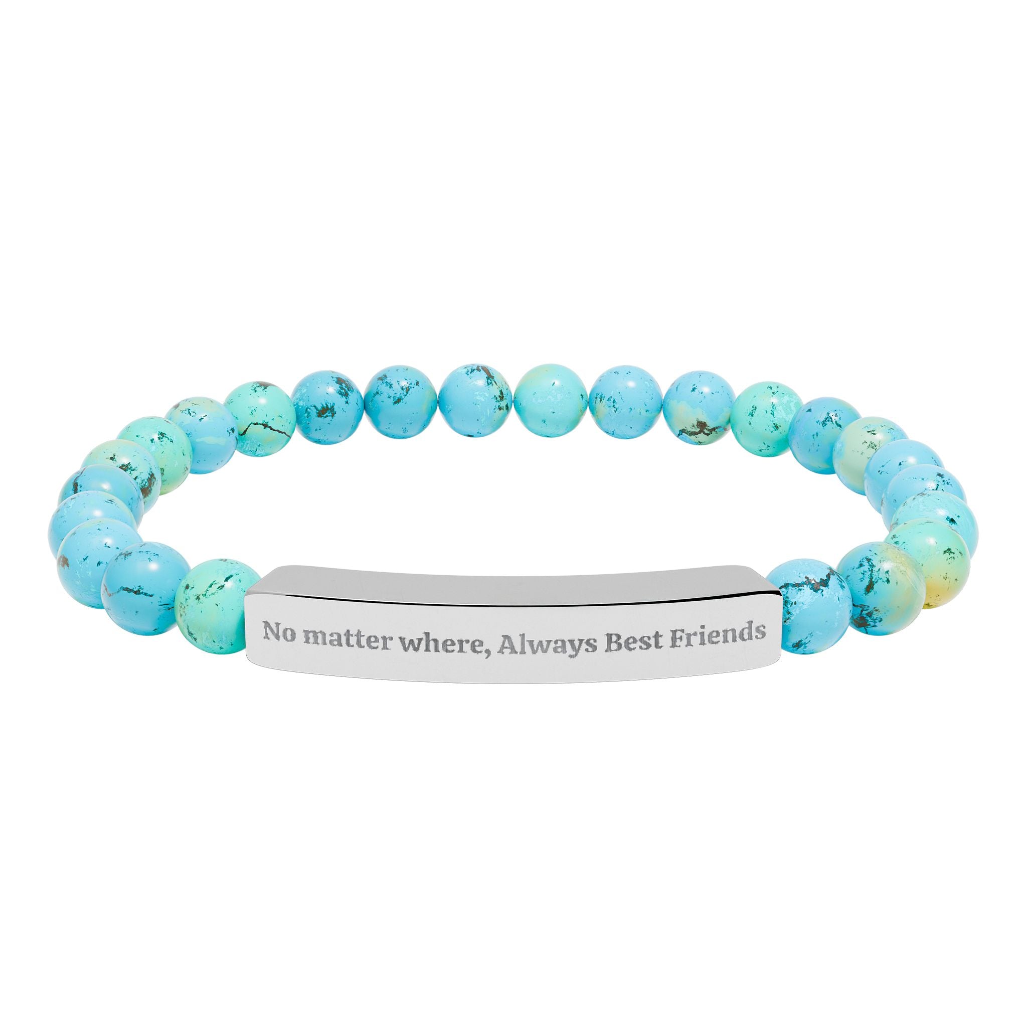 Bracelet Set - Best Friends Natural Stone Stretch Bar Bracelet