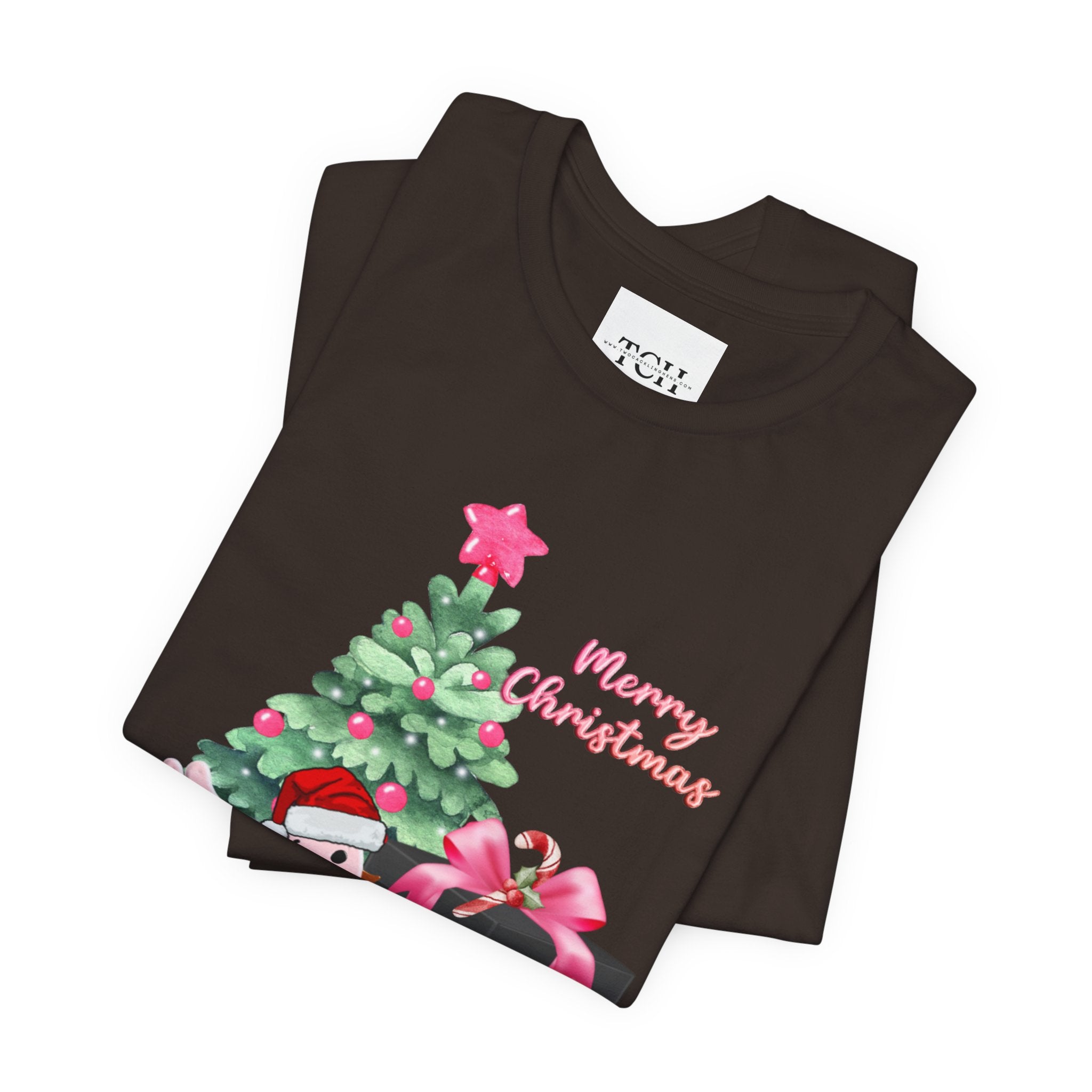 Pink Christmas Chick Tee, Merry Christmas Shirt