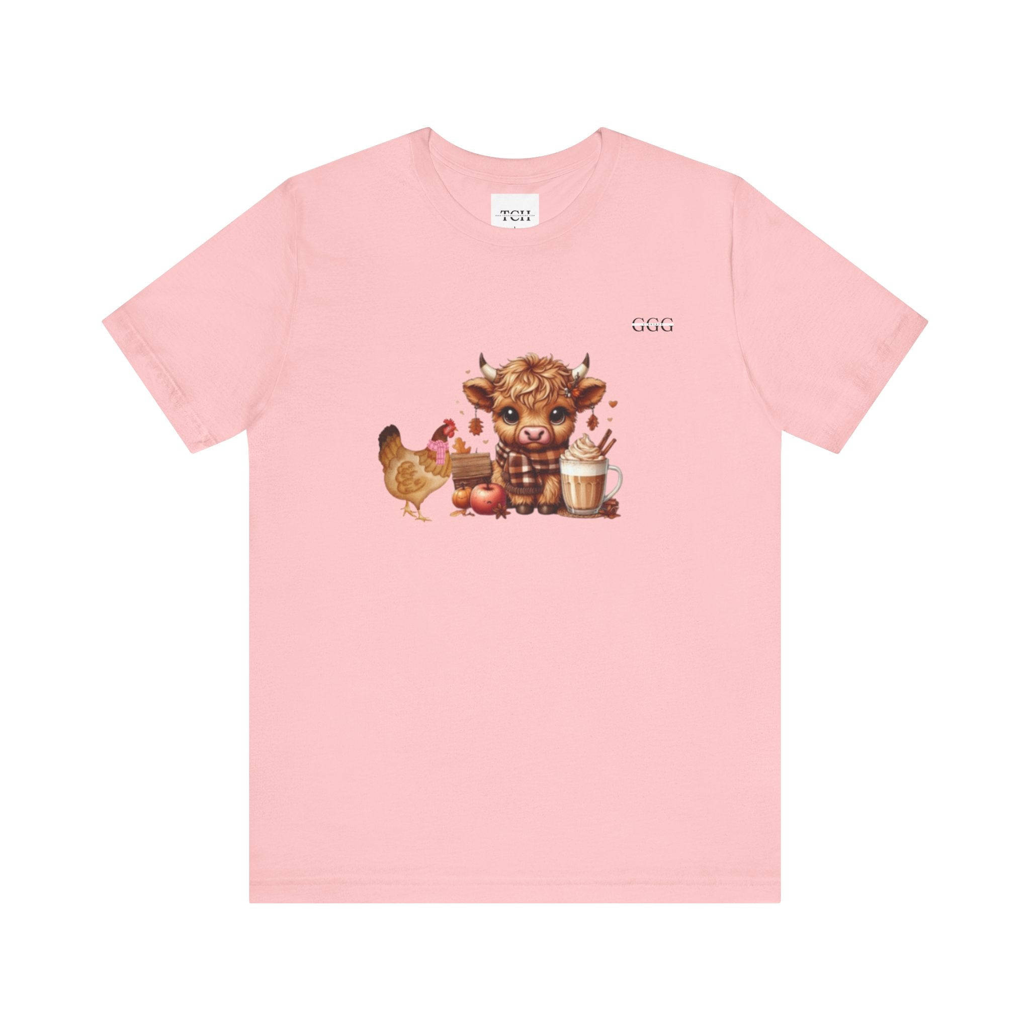 Adorable Farm Animal Tee, Cute Cow and Chicken T-Shirt, Animal Lover Gift, Funny Farm Shirt, Casual Everyday Wear