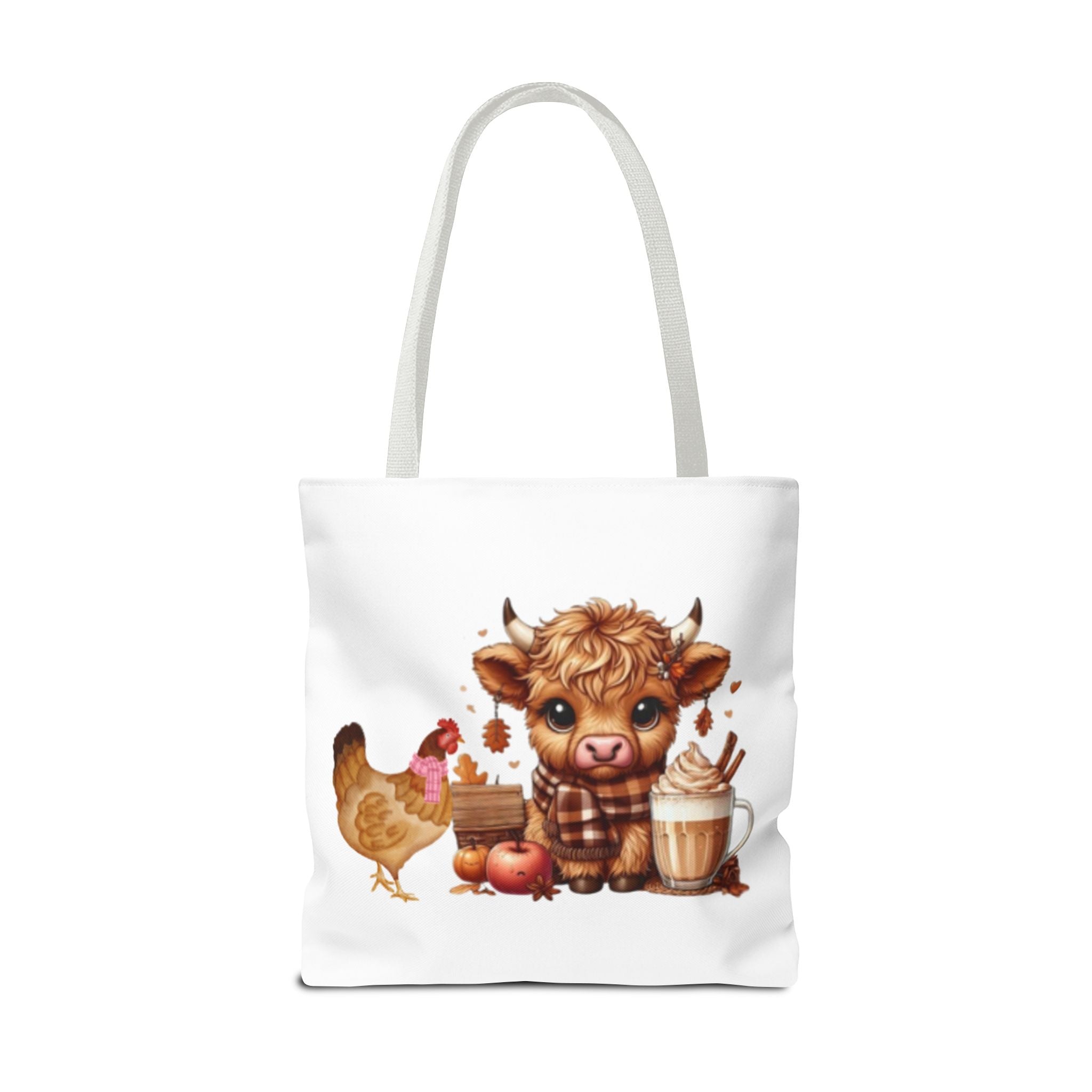 Friends- Cute Cow & Chicken Tote Bag for Farm Lovers, Harvest Market Bag