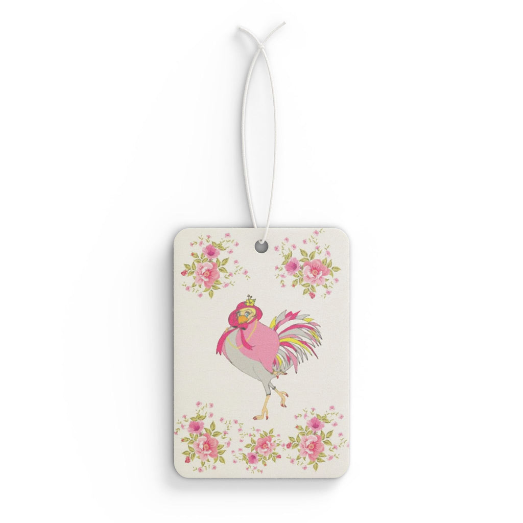 Colorful Floral Car Air Freshener | Pink Chicken
