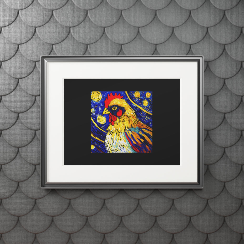 Vibrant Chicken Art Print,  Farmhouse Style Artwork, Perfect for Kitchen or Gallery