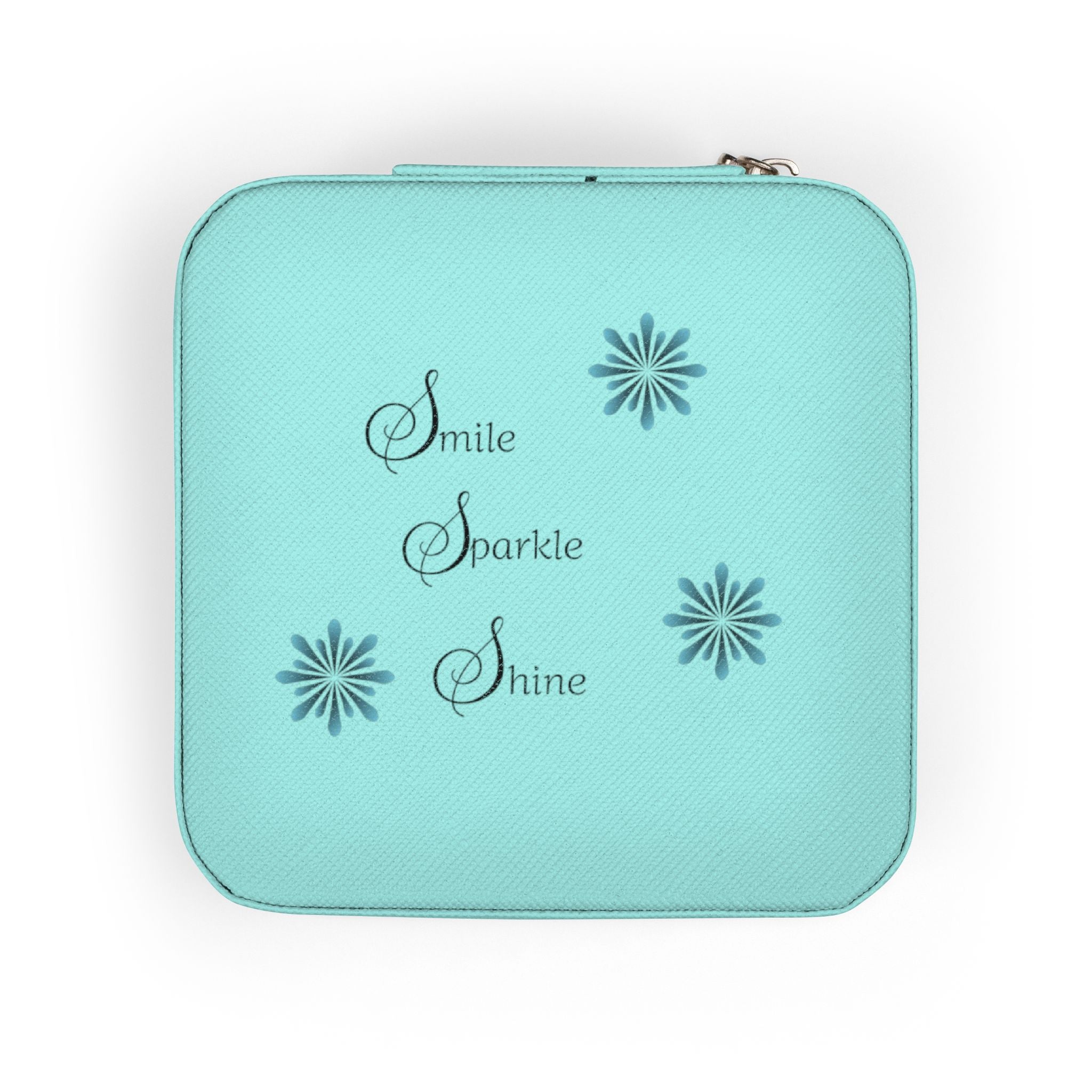 Smile, Sparkle, Shine Jewelry Travel Case with Elegant Design