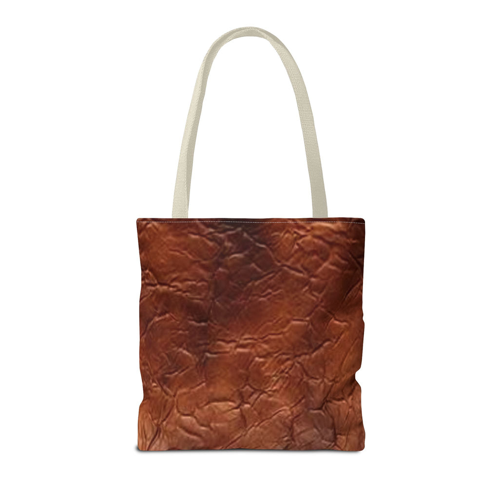 Canvas Tote Bag - Bison Leather Print Eco-Friendly Carryall for Everyday Use