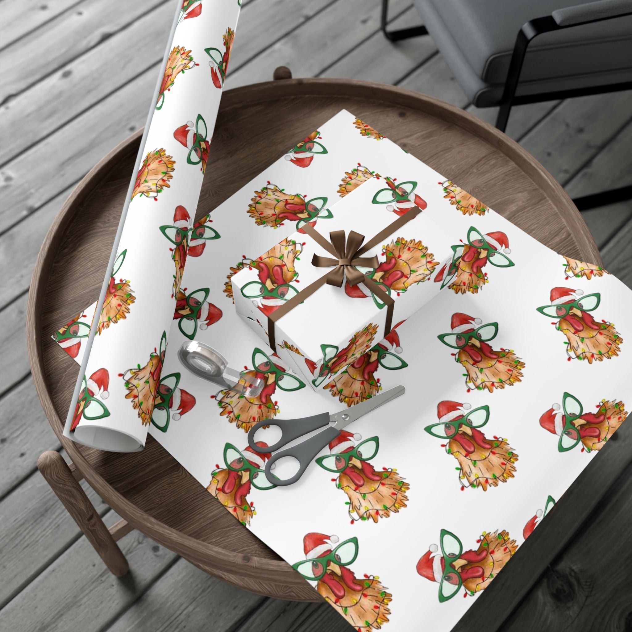 Gift Wrap Paper - Christmas Chicken
