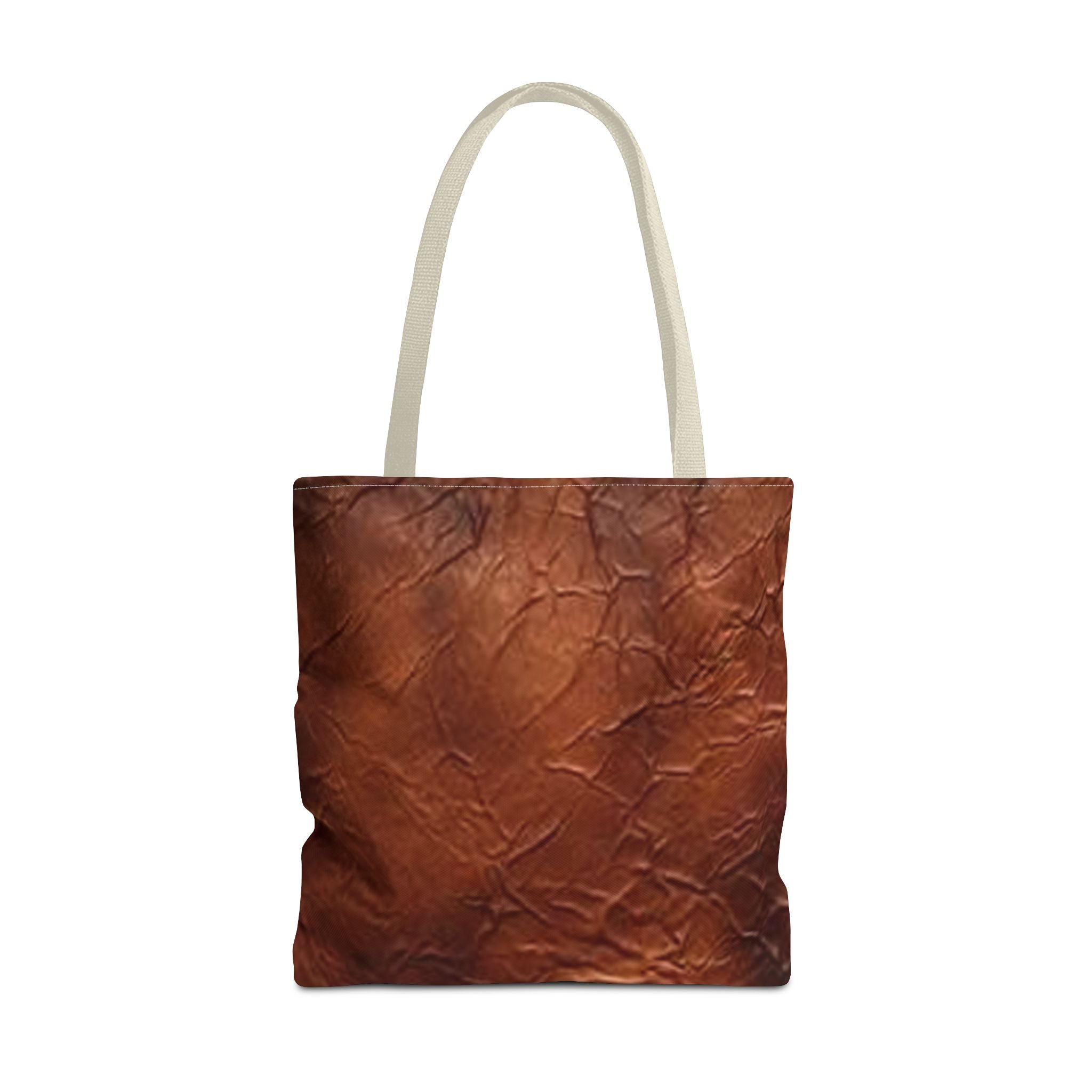 Canvas Tote Bag - Bison Leather Print Eco-Friendly Carryall for Everyday Use