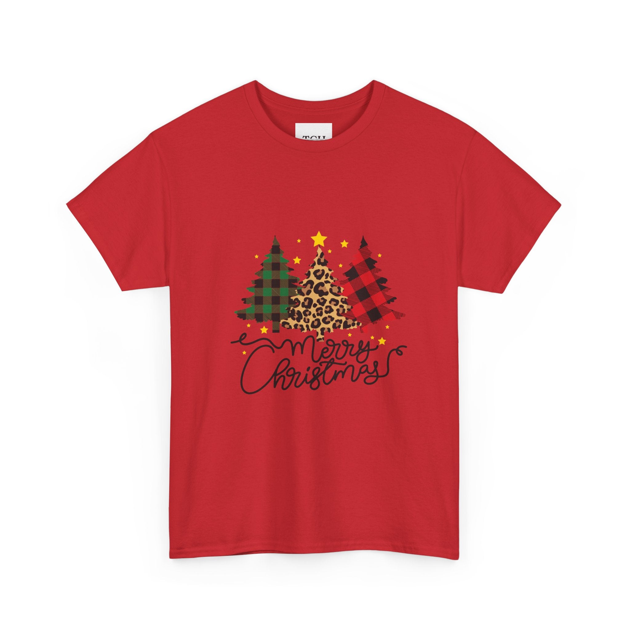 Merry Christmas Unisex Heavy Cotton Tee, Holiday T-Shirt, Festive Apparel, Christmas Gift, Winter Wear, Casual Top