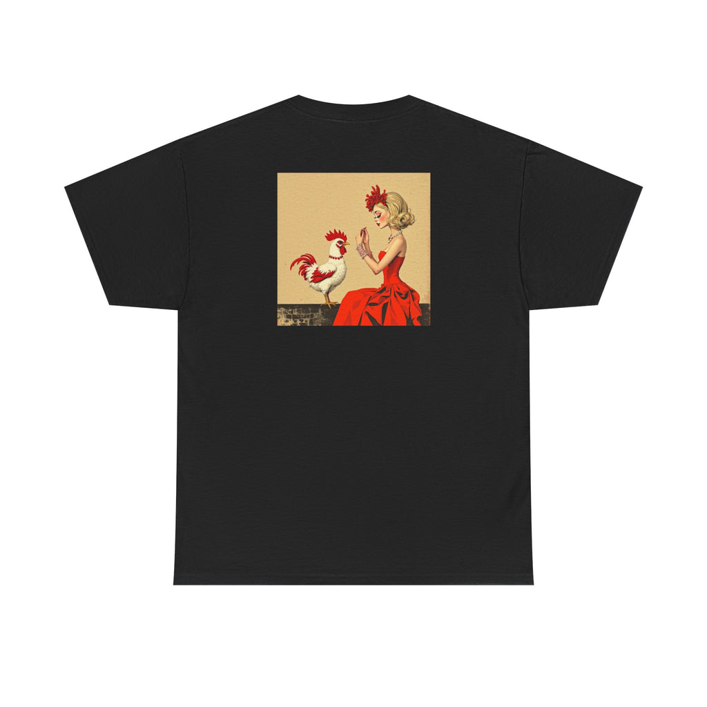 Ladies Cotton Tee - Just a Girl Who Loves Her Rooster, Casual Shirt, Farmhouse Humor Tee, Gift for Chicken Lovers, Vintage Style T-Shirt