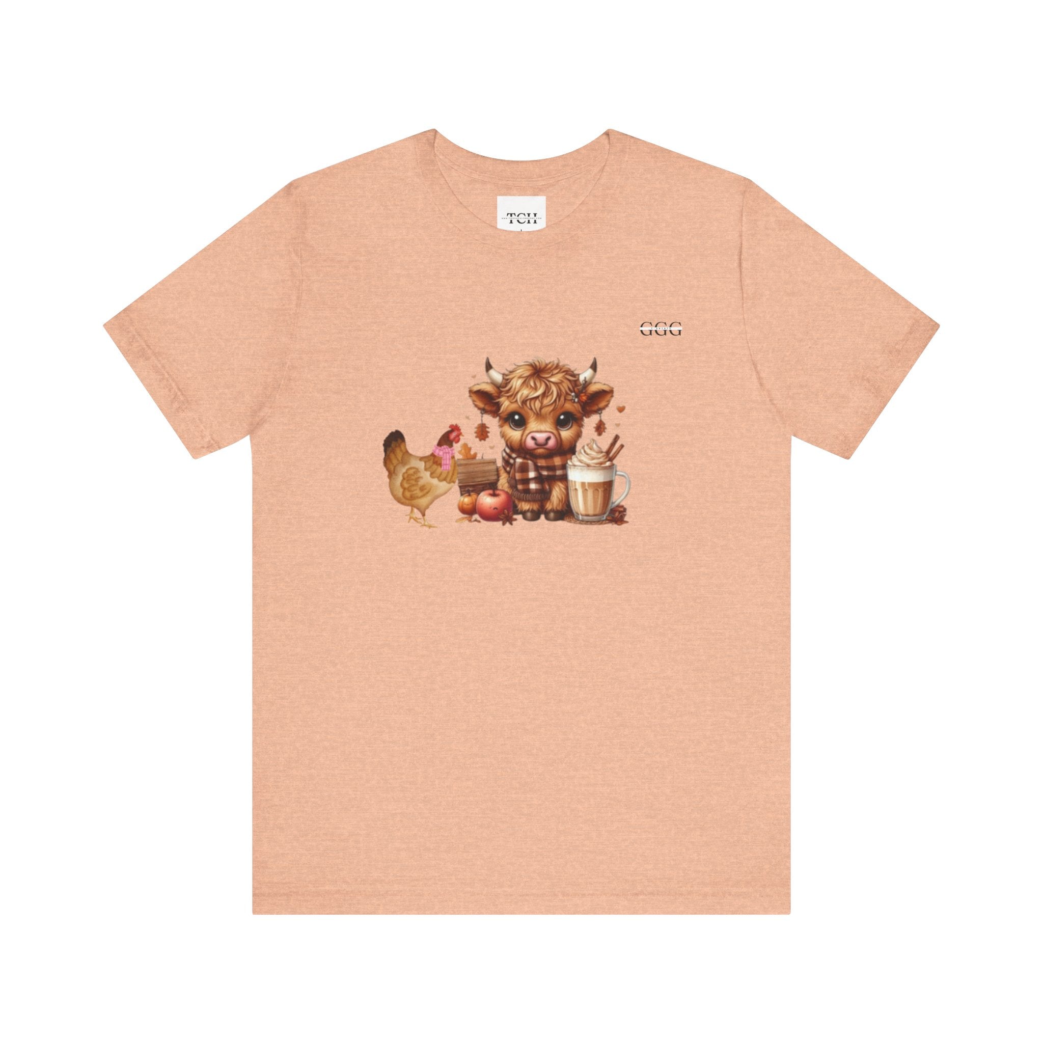 Adorable Farm Animal Tee, Cute Cow and Chicken T-Shirt, Animal Lover Gift, Funny Farm Shirt, Casual Everyday Wear